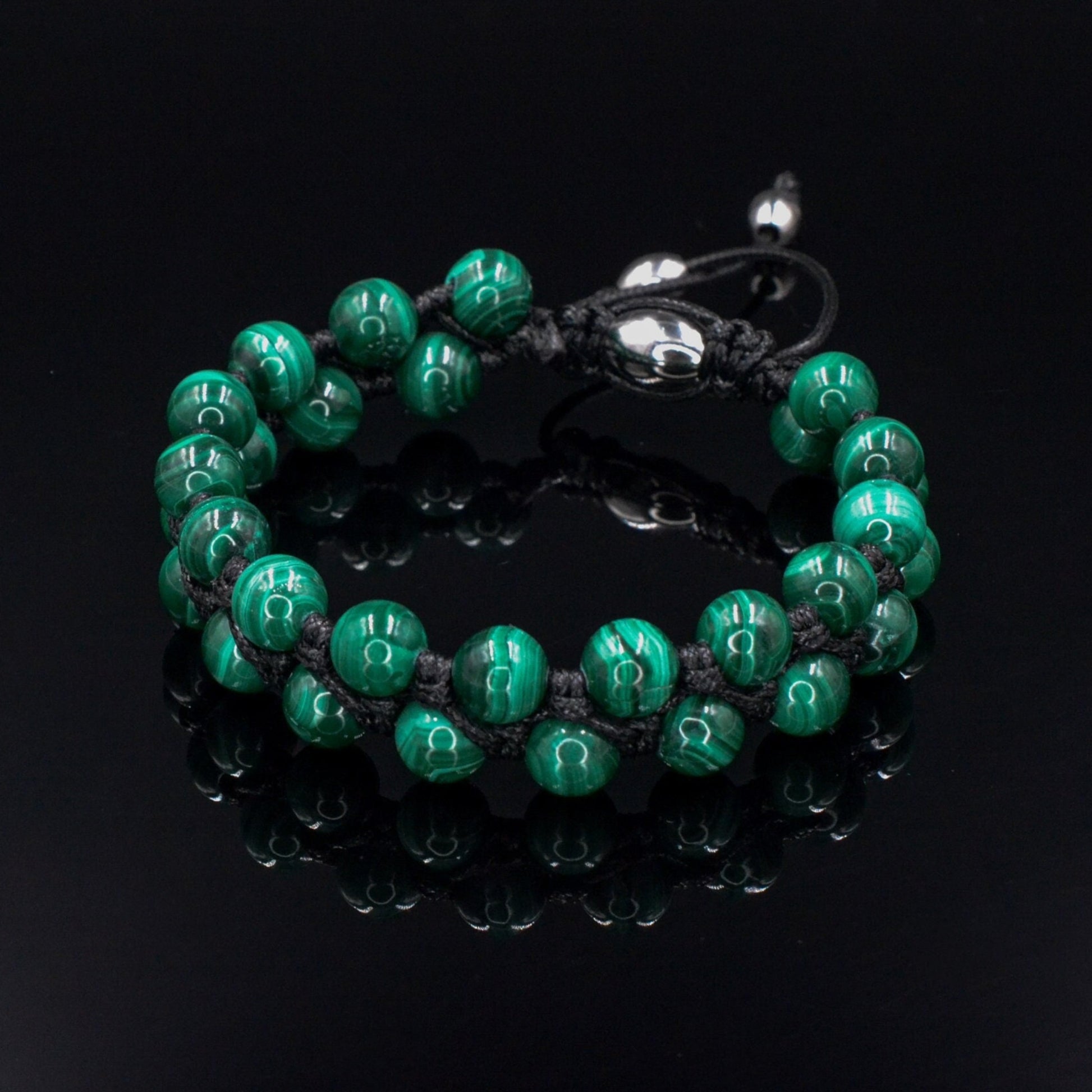Genuine Malachite Bracelet for Men - Men's Gemstone Macrame Bracelet - Gift for Men - Adjustable Malachite Beads Bracelet - Stone Bracelet  - Shamballa Bracelet - Birthstone Bracelet - Gemstone Bracelet Men - Chakra Bracelet - Macrame Bracelet - Healing Bracelet - Valinde - Shamballa Bracelet - Birthstone Bracelet - Gemstone Bracelet Men - Chakra Bracelet - Macrame Bracelet - Healing Bracelet - Valinde