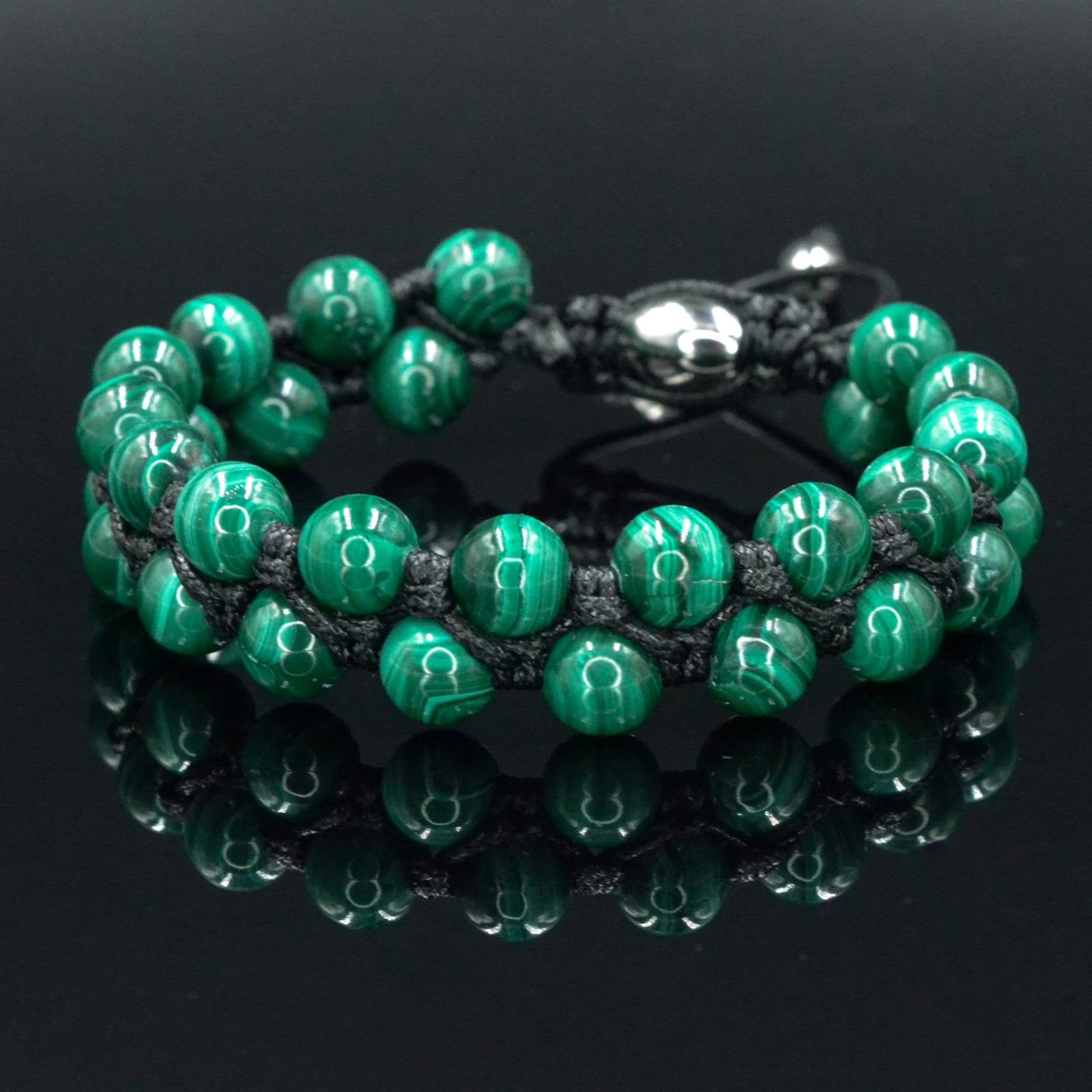Genuine Malachite Bracelet for Men - Men's Gemstone Macrame Bracelet - Gift for Men - Adjustable Malachite Beads Bracelet - Stone Bracelet  - Shamballa Bracelet - Birthstone Bracelet - Gemstone Bracelet Men - Chakra Bracelet - Macrame Bracelet - Healing Bracelet - Valinde - Shamballa Bracelet - Birthstone Bracelet - Gemstone Bracelet Men - Chakra Bracelet - Macrame Bracelet - Healing Bracelet - Valinde
