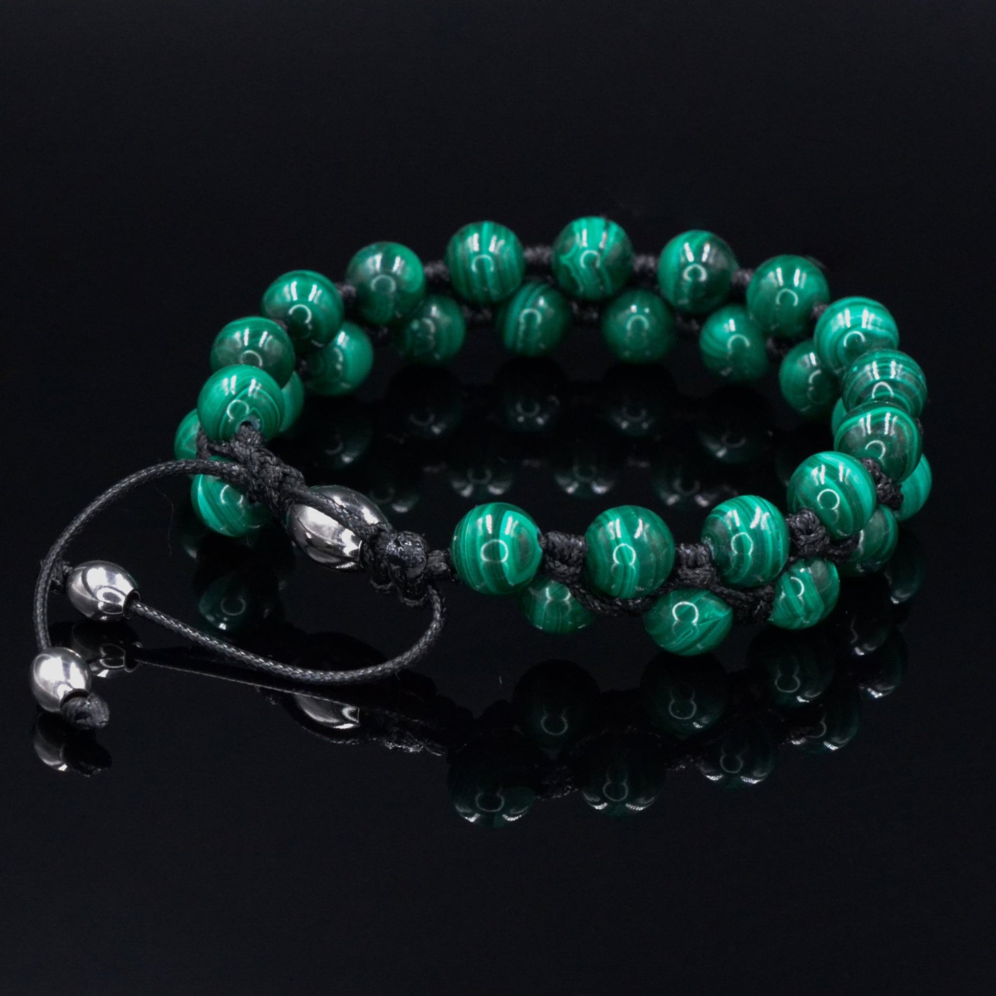 Genuine Malachite Bracelet for Men - Men's Gemstone Macrame Bracelet - Gift for Men - Adjustable Malachite Beads Bracelet - Stone Bracelet  - Shamballa Bracelet - Birthstone Bracelet - Gemstone Bracelet Men - Chakra Bracelet - Macrame Bracelet - Healing Bracelet - Valinde - Shamballa Bracelet - Birthstone Bracelet - Gemstone Bracelet Men - Chakra Bracelet - Macrame Bracelet - Healing Bracelet - Valinde
