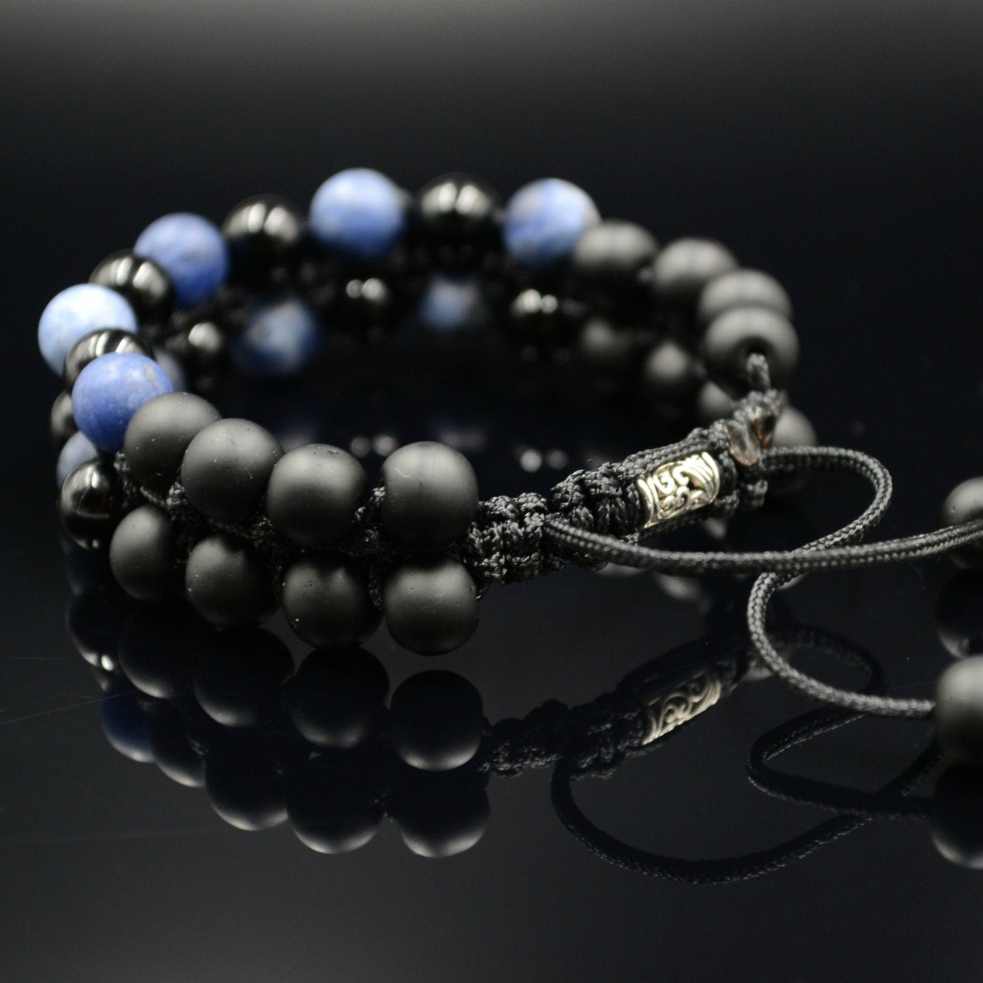 Men's Blue Sodalite Bracelet Agate Bracelet Double Beads Bracelet Onyx Bracelet Gift for Men Adjustable Bracelet 2 Row Bracelet - Shamballa Bracelet - Birthstone Bracelet - Gemstone Bracelet Men - Chakra Bracelet - Macrame Bracelet - Healing Bracelet - Valinde - Shamballa Bracelet - Birthstone Bracelet - Gemstone Bracelet Men - Chakra Bracelet - Macrame Bracelet - Healing Bracelet - Valinde
