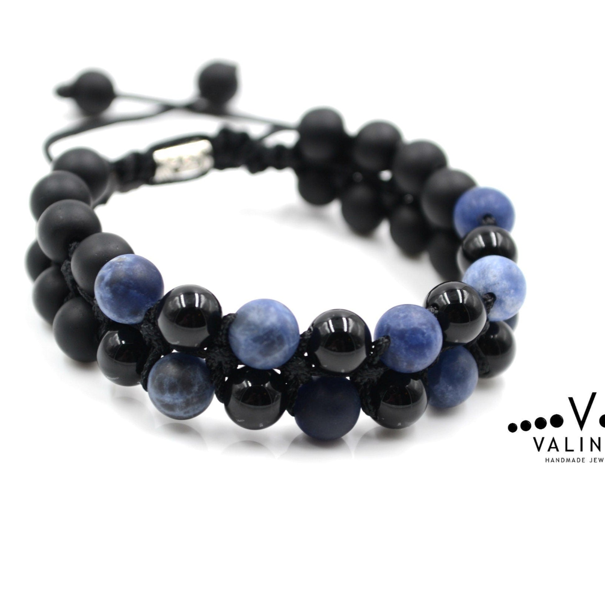 Men's Blue Sodalite Bracelet Agate Bracelet Double Beads Bracelet Onyx Bracelet Gift for Men Adjustable Bracelet 2 Row Bracelet - Shamballa Bracelet - Birthstone Bracelet - Gemstone Bracelet Men - Chakra Bracelet - Macrame Bracelet - Healing Bracelet - Valinde - Shamballa Bracelet - Birthstone Bracelet - Gemstone Bracelet Men - Chakra Bracelet - Macrame Bracelet - Healing Bracelet - Valinde
