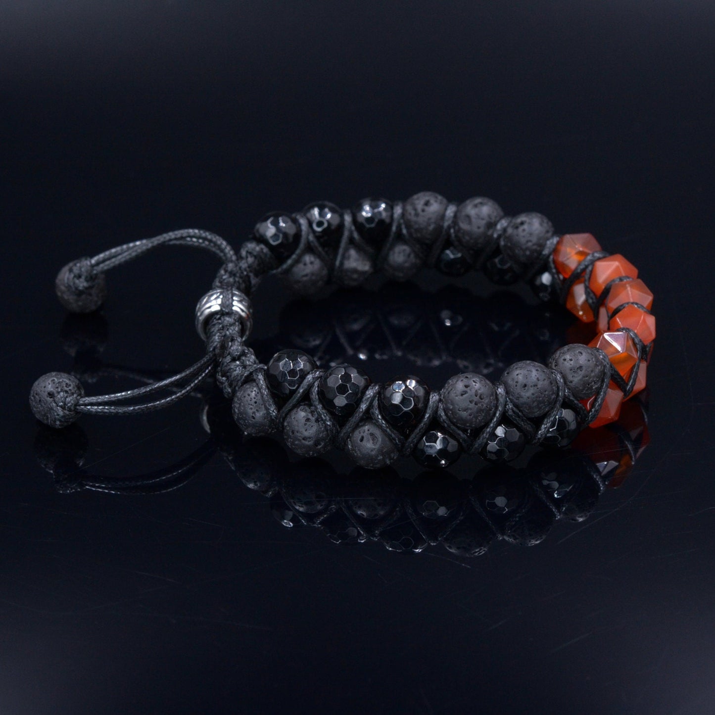 Men's Fire Agate Double Bracelet - Lava Stone Beaded Bracelet - Double Row Bracelet - Gift for Men - Two Rows Bracelet for Men - Shamballa Bracelet - Birthstone Bracelet - Gemstone Bracelet Men - Chakra Bracelet - Macrame Bracelet - Healing Bracelet - Valinde - Shamballa Bracelet - Birthstone Bracelet - Gemstone Bracelet Men - Chakra Bracelet - Macrame Bracelet - Healing Bracelet - Valinde
