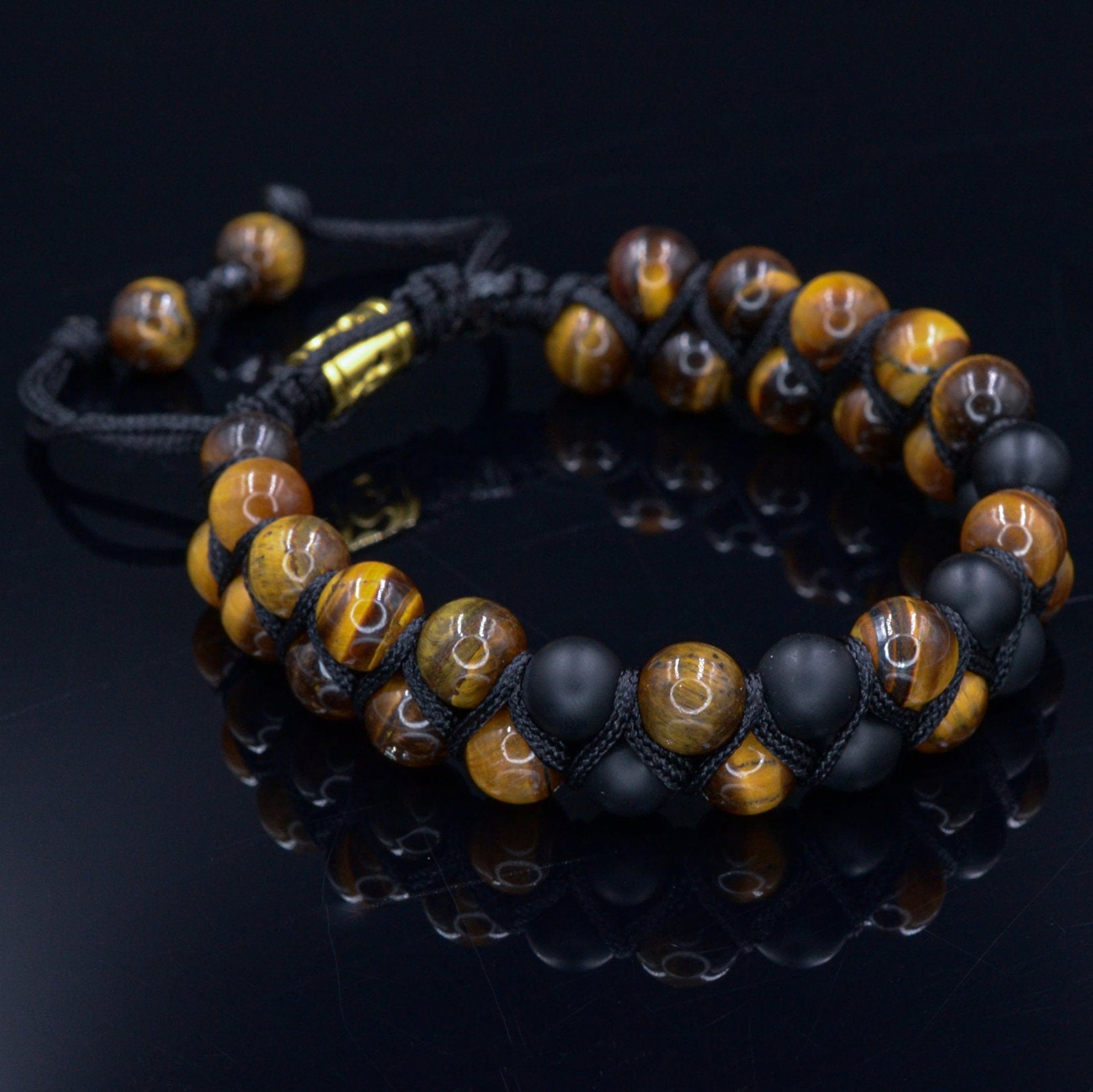 Herren Armband Zweireihiges Armband Tigerauge Armband Edelstein Armband Makramee Armband Onyx Armband Perlenarmband Geschenk für Männer  - Shamballa Bracelet - Birthstone Bracelet - Gemstone Bracelet Men - Chakra Bracelet - Macrame Bracelet - Healing Bracelet - Valinde - Shamballa Bracelet - Birthstone Bracelet - Gemstone Bracelet Men - Chakra Bracelet - Macrame Bracelet - Healing Bracelet - Valinde
