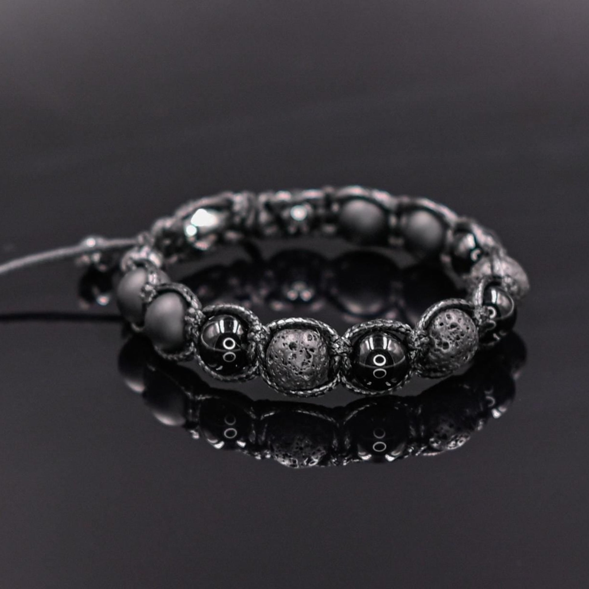 Men's Agate Bracelet Black Bracelet Onyx Beaded Bracelet Gift for Men Gemstone Bracelet Beaded Bracelet Lava Stone Bracelet Macrame - Shamballa Bracelet - Mantra Bracelet  -  Yoga Bracelet -  Birthstone Bracelet - Gemstone Bracelet Men - Chakra Bracelet - Macrame Bracelet - Healing Bracelet - Gift for Father - Gift For Men - Valinde
