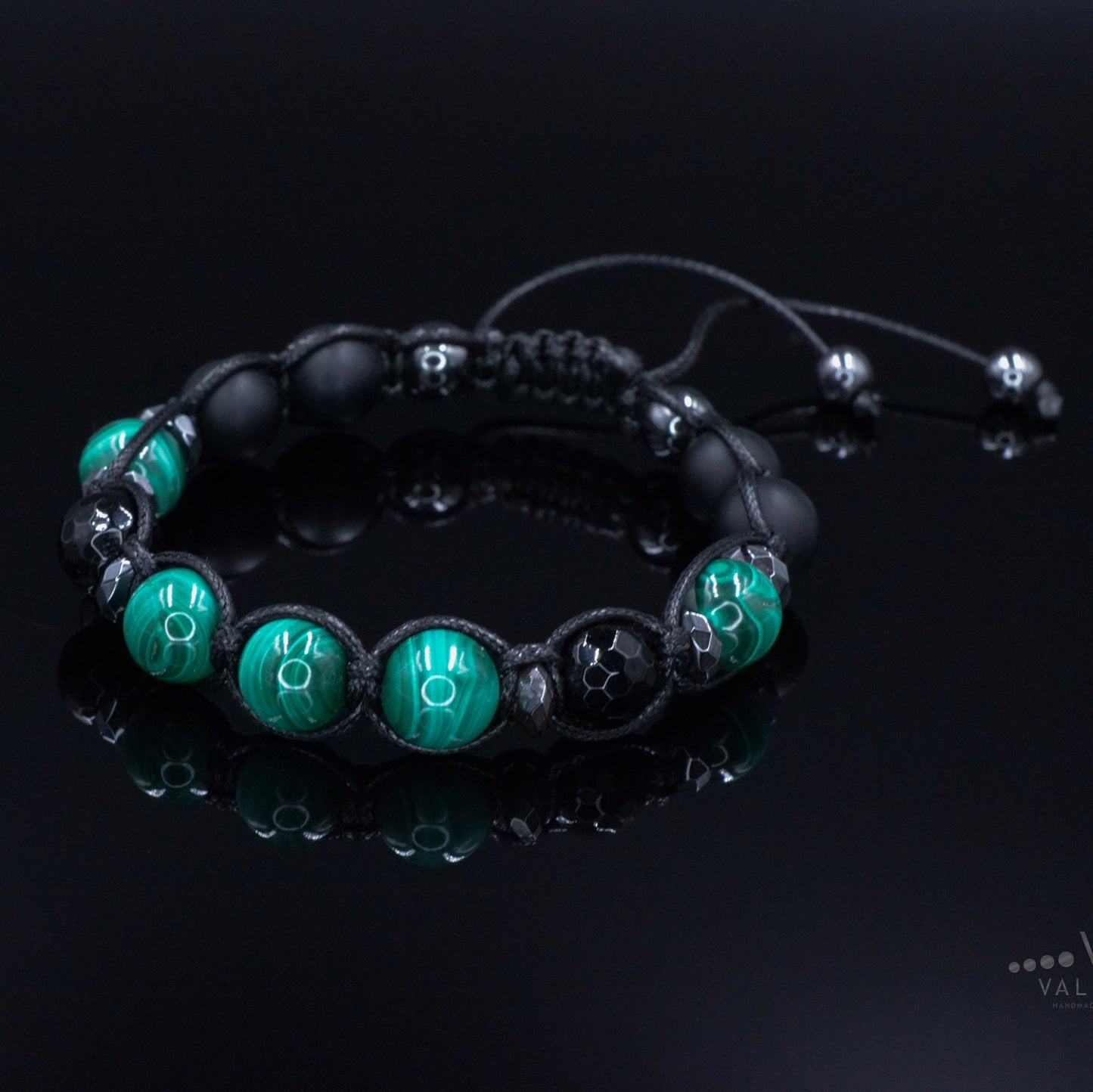 Malachite Bracelet for Men - Men's Black Onyx Braided Bracelet - Gift for Men - Adjustable Macrame Crystal Bracelet - Christmas Gift- Shamballa Bracelet - Birthstone Bracelet - Gemstone Bracelet Men - Chakra Bracelet - Macrame Bracelet - Healing Bracelet - Valinde - Shamballa Bracelet - Birthstone Bracelet - Gemstone Bracelet Men - Chakra Bracelet - Macrame Bracelet - Healing Bracelet - Valinde
