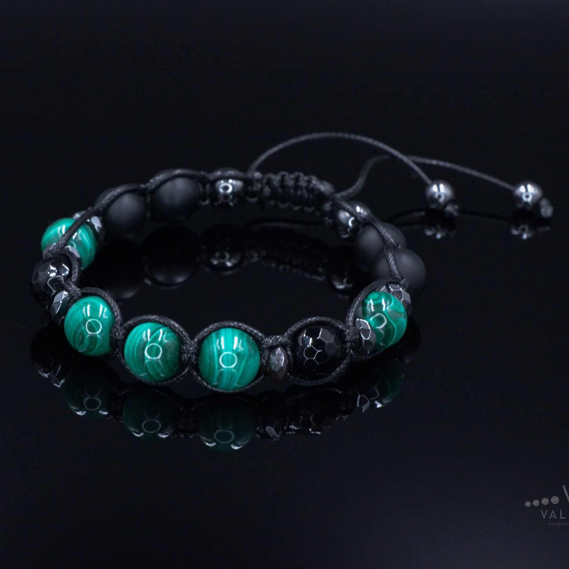 Malachite Bracelet for Men - Men's Black Onyx Braided Bracelet - Gift for Men - Adjustable Macrame Crystal Bracelet - Christmas Gift- Shamballa Bracelet - Birthstone Bracelet - Gemstone Bracelet Men - Chakra Bracelet - Macrame Bracelet - Healing Bracelet - Valinde - Shamballa Bracelet - Birthstone Bracelet - Gemstone Bracelet Men - Chakra Bracelet - Macrame Bracelet - Healing Bracelet - Valinde

