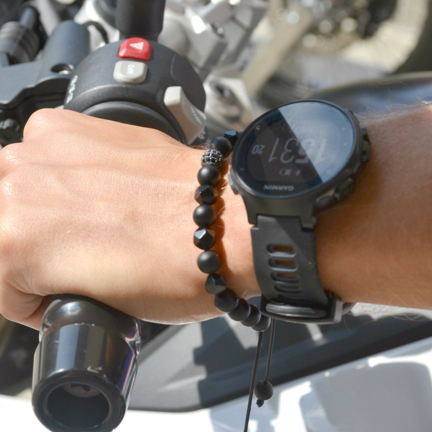 Men's Black Onyx Bracelet Cubic Zirconia Bracelet Raw Agate Bracelet CZ Bracelet Gemstone Bracelet Black Agate Macrame Bracelet, Adjustable Braided Macrame Bracelet, Gift for Men - Shamballa Bracelet - Mantra Bracelet  -  Yoga Bracelet -  Birthstone Bracelet - Gemstone Bracelet Men - Chakra Bracelet - Macrame Bracelet - Healing Bracelet - Gift for Father - Gift For Men - Valinde

