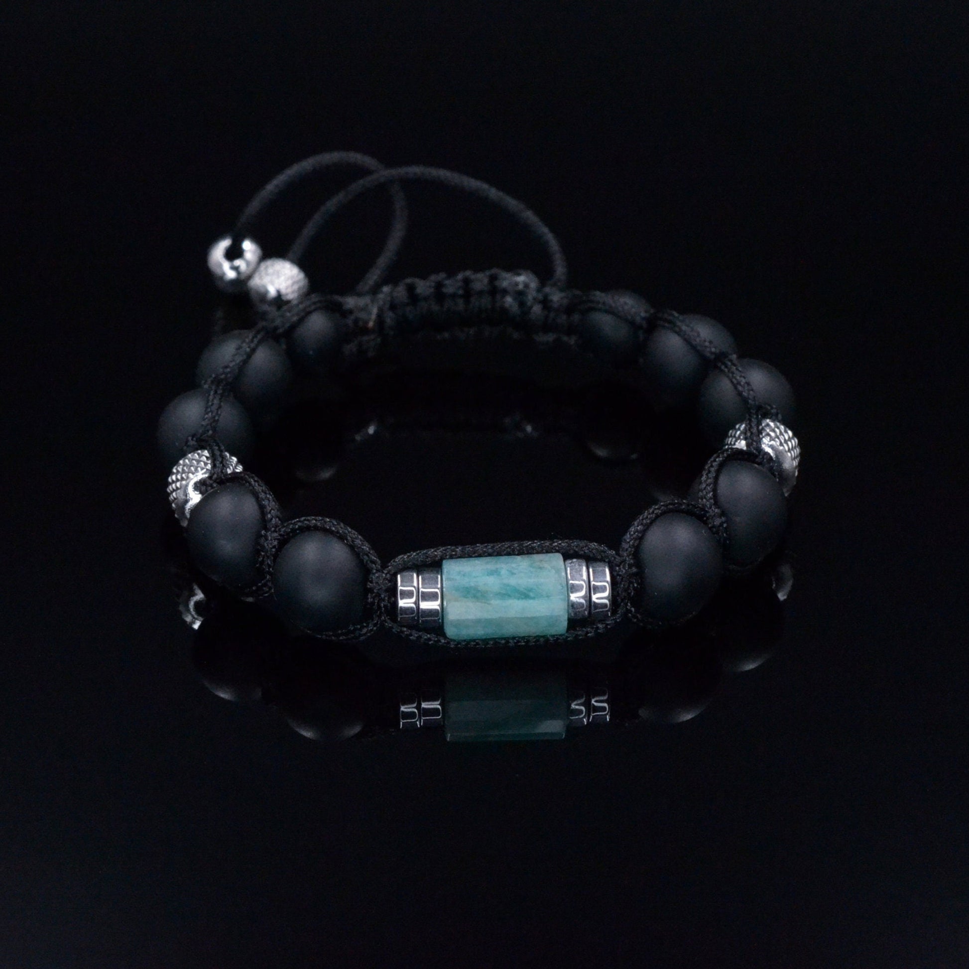 Men Amazonite Bead Bracelet - Black Onyx Adjustable Bracelet - Steel Beaded Bracelet - Gift for Men - Macrame Bracelet - Onyx Bracelet - Shamballa Bracelet - Birthstone Bracelet - Gemstone Bracelet Men - Chakra Bracelet - Macrame Bracelet - Healing Bracelet - Valinde - Shamballa Bracelet - Birthstone Bracelet - Gemstone Bracelet Men - Chakra Bracelet - Macrame Bracelet - Healing Bracelet - Valinde
