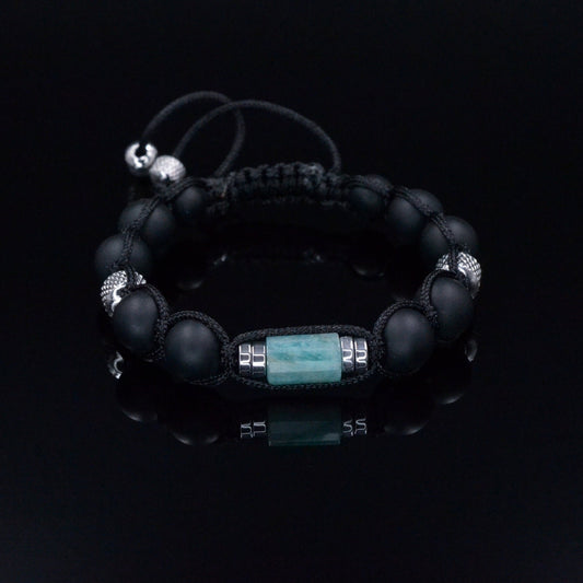 Men Amazonite Bead Bracelet - Black Onyx Adjustable Bracelet - Steel Beaded Bracelet - Gift for Men - Macrame Bracelet - Onyx Bracelet - Shamballa Bracelet - Birthstone Bracelet - Gemstone Bracelet Men - Chakra Bracelet - Macrame Bracelet - Healing Bracelet - Valinde - Shamballa Bracelet - Birthstone Bracelet - Gemstone Bracelet Men - Chakra Bracelet - Macrame Bracelet - Healing Bracelet - Valinde