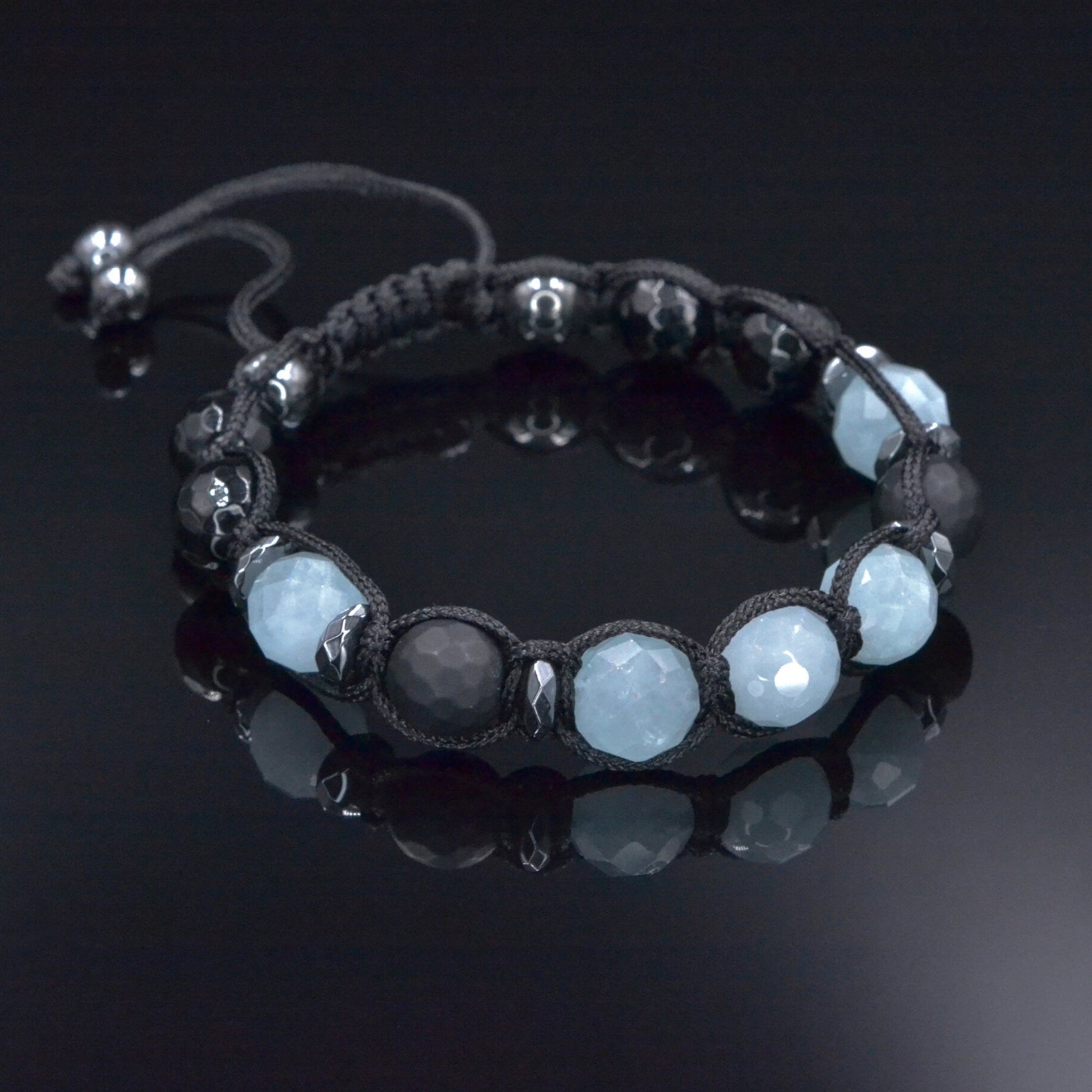 Men's Aquamarine Citrine Bracelet, Labradorite Onyx Crystal Bracelet, Adjustable Braided Bracelet, Gift for Men, Macrame Gemstone Bracelet Aquamarine Braided Bracelet, Men's Black Onyx Gemstone Bracelet,Gift for Men,Adjustable Macrame Crystal Bracelet,Christmas Gift,Gift for Him - Shamballa Bracelet - Mantra Bracelet  -  Birthstone Bracelet - Gemstone Bracelet Men - Chakra Bracelet - Macrame Bracelet - Healing Bracelet - Valinde

