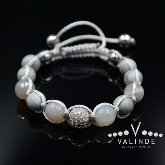 Natural Agate Bracelet Men's CZ Bracelet Braided Bracelet Druzy Agate Bracelet Crystal Bracelet Gift for Men Adjustable Macrame Bracelet - Shamballa Bracelet - Birthstone Bracelet - Gemstone Bracelet Men - Chakra Bracelet - Macrame Bracelet - Healing Bracelet - Valinde - Shamballa Bracelet - Birthstone Bracelet - Gemstone Bracelet Men - Chakra Bracelet - Macrame Bracelet - Healing Bracelet - Valinde