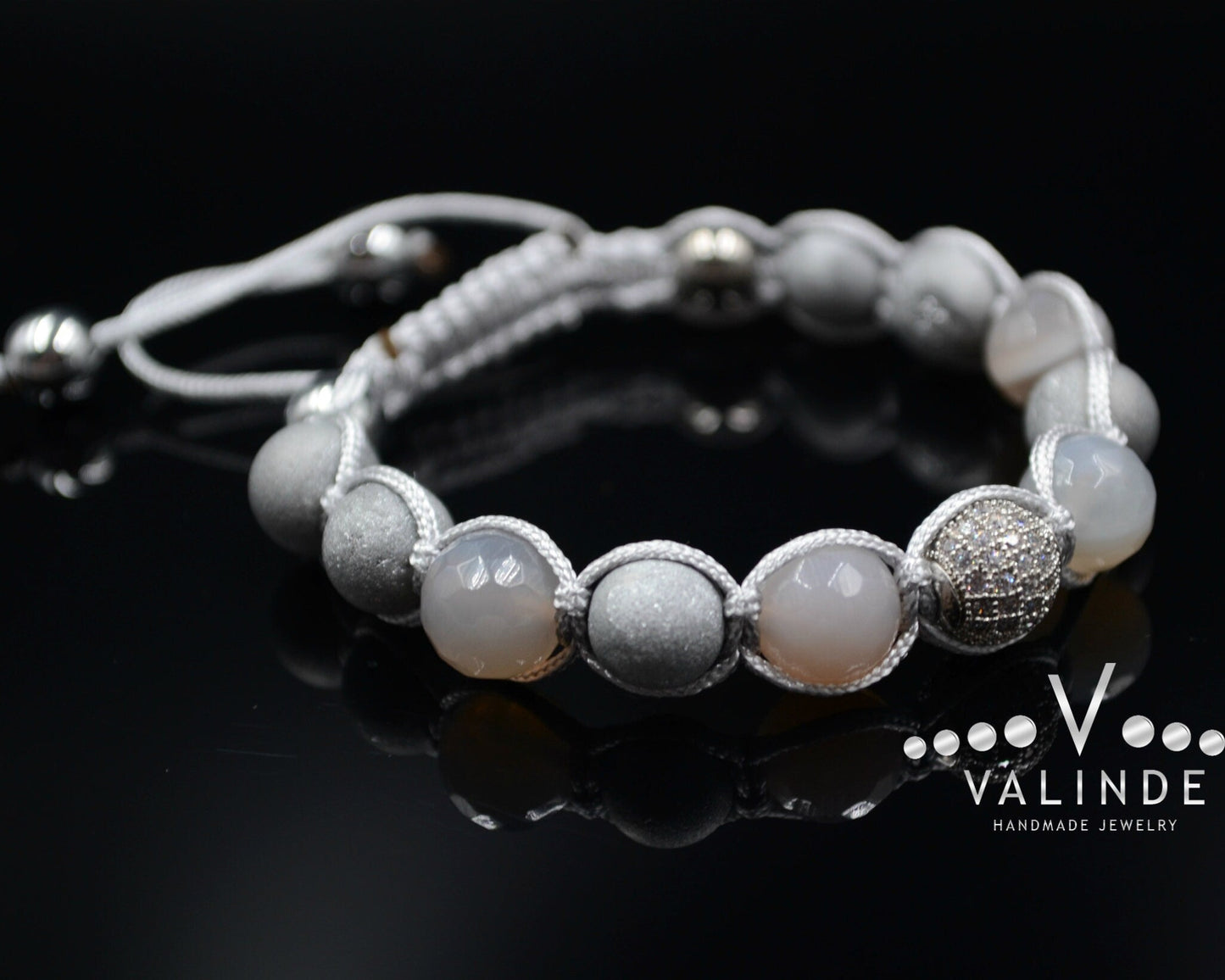 Natural Agate Bracelet Men's CZ Bracelet Braided Bracelet Druzy Agate Bracelet Crystal Bracelet Gift for Men Adjustable Macrame Bracelet - Shamballa Bracelet - Birthstone Bracelet - Gemstone Bracelet Men - Chakra Bracelet - Macrame Bracelet - Healing Bracelet - Valinde - Shamballa Bracelet - Birthstone Bracelet - Gemstone Bracelet Men - Chakra Bracelet - Macrame Bracelet - Healing Bracelet - Valinde
