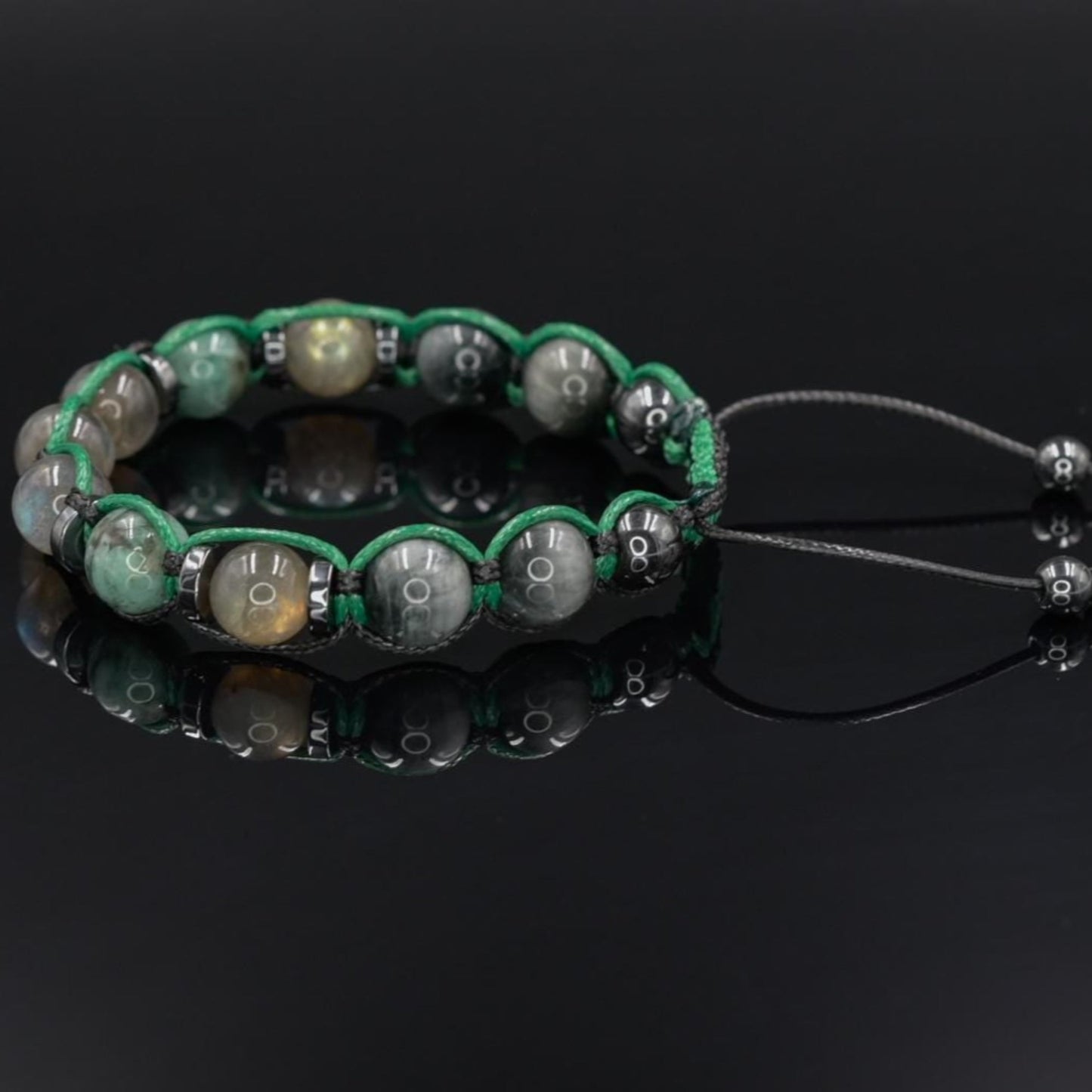 Men's Labradorite Emerald Hawk's Eye Braided Bracelet, Gift for Him, Adjustable Beaded Bracelet, Luxury Bracelet, Gemstone Bracelet for Men- Shamballa Bracelet - Birthstone Bracelet - Gemstone Bracelet Men - Chakra Bracelet - Macrame Bracelet - Healing Bracelet - Valinde
