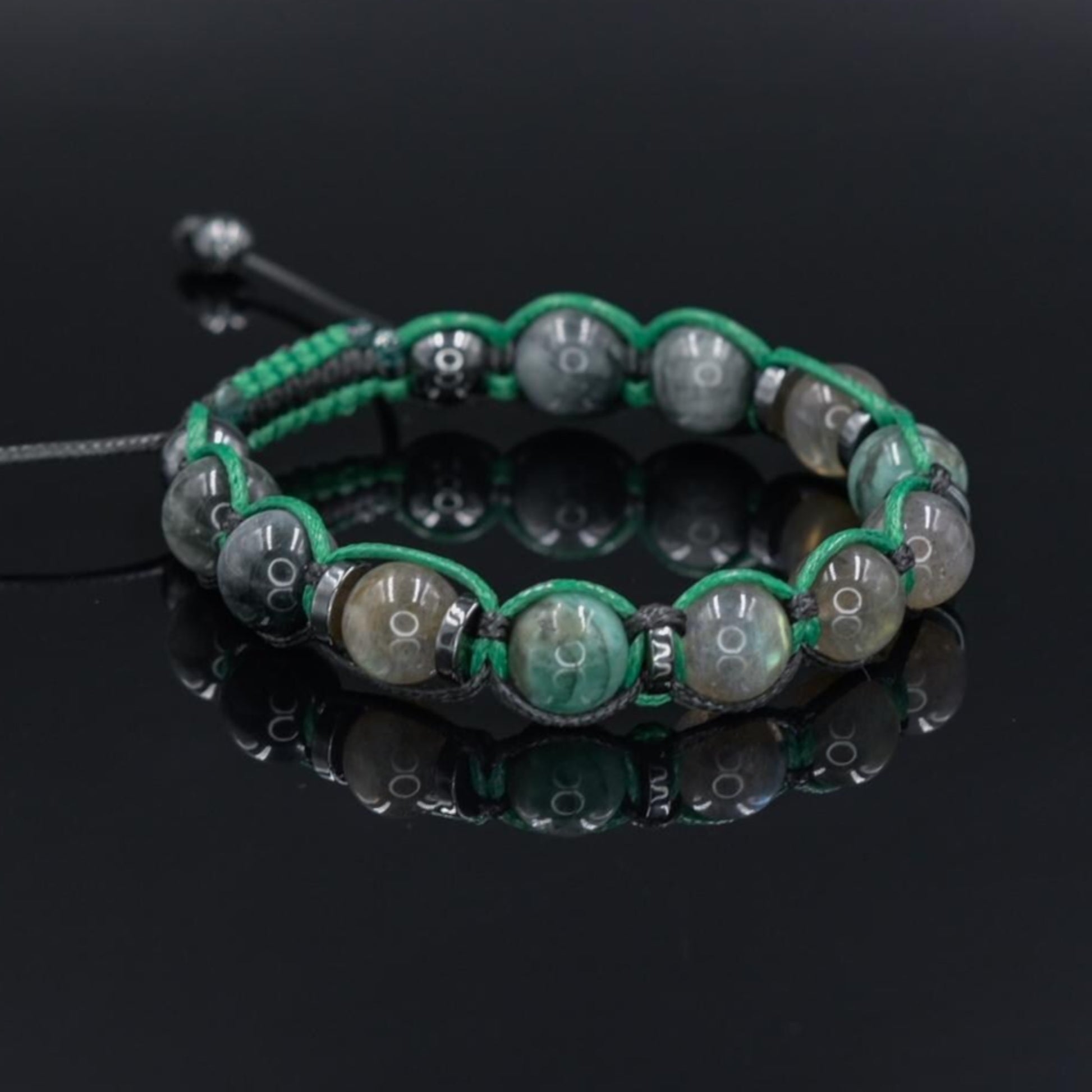 Men's Labradorite Emerald Hawk's Eye Braided Bracelet, Gift for Him, Adjustable Beaded Bracelet, Luxury Bracelet, Gemstone Bracelet for Men- Shamballa Bracelet - Birthstone Bracelet - Gemstone Bracelet Men - Chakra Bracelet - Macrame Bracelet - Healing Bracelet - Valinde
