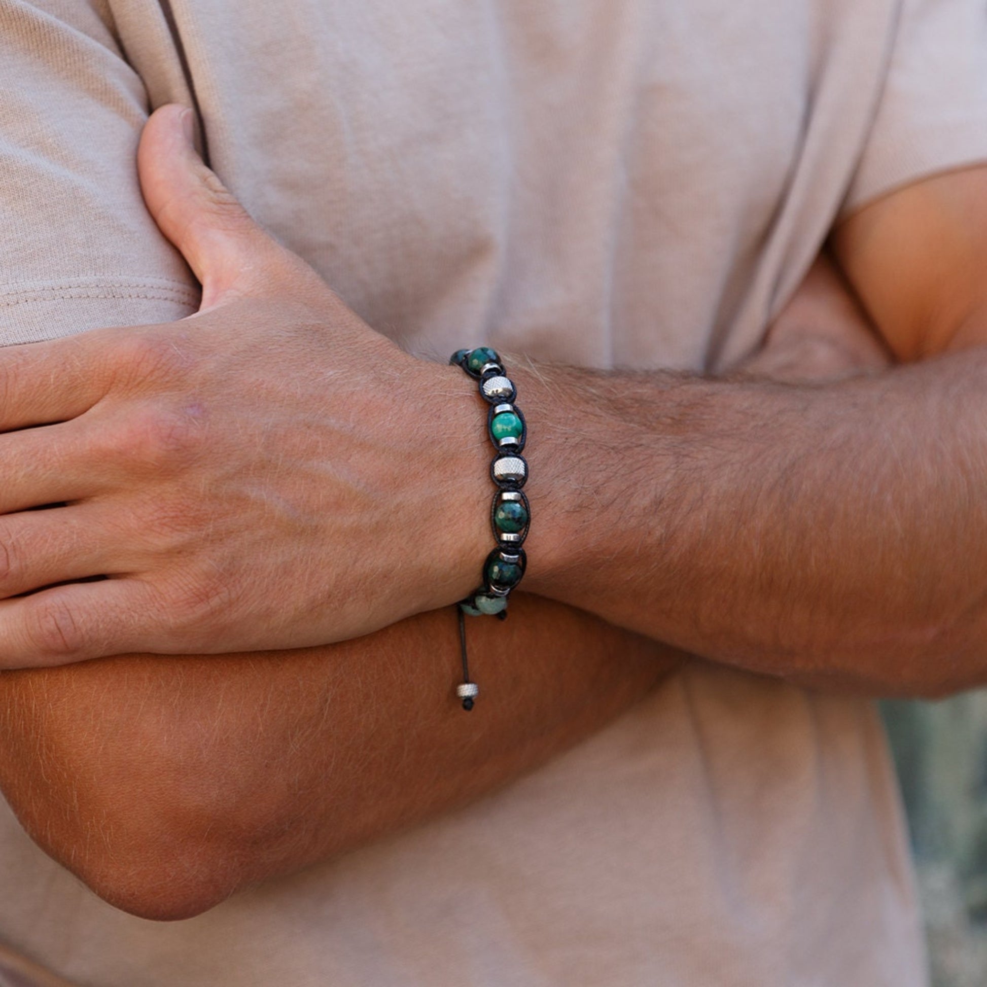 Genuine Emerald Bracelet for Men - Men's Gemstone Bead Bracelet - Amazonite Malachite Adjustable Bracelet - Gift for Men - Steel Bracelet - Shamballa Bracelet - Birthstone Bracelet - Gemstone Bracelet Men - Chakra Bracelet - Macrame Bracelet - Healing Bracelet - Valinde - Shamballa Bracelet - Birthstone Bracelet - Gemstone Bracelet Men - Chakra Bracelet - Macrame Bracelet - Healing Bracelet - Valinde
