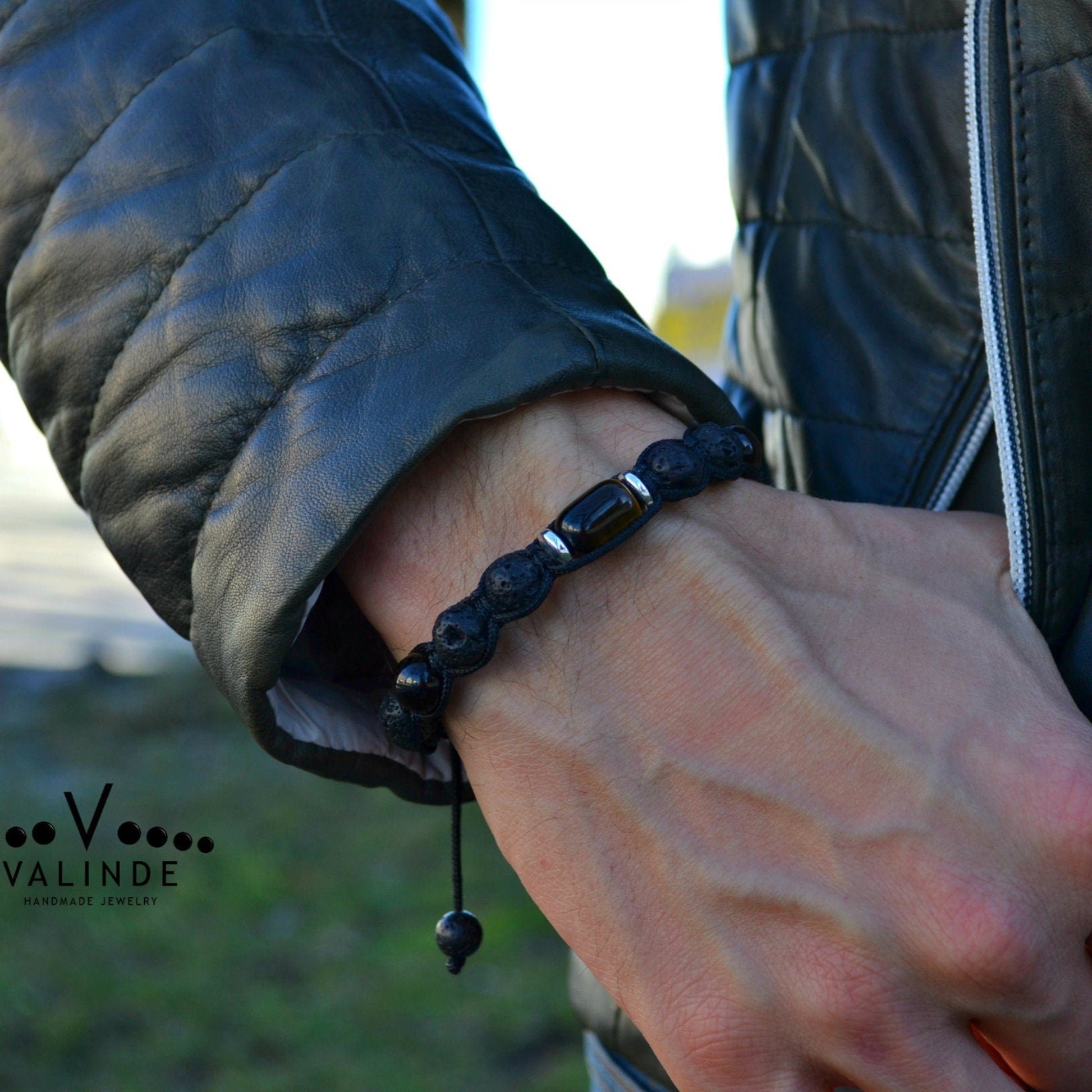 Men's Matte Agate Bracelet Beaded Bracelet Smoky Quartz Bracelet Gemstone Bracelet Macrame Bracelet   - Shamballa Bracelet - Mantra Bracelet  -  Birthstone Bracelet - Gemstone Bracelet Men - Chakra Bracelet - Macrame Bracelet - Healing Bracelet - Valinde
