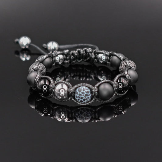 Men's Gemstone Bracelet Hematite Bracelet Beaded Bracelet Gift for Men Onyx Bracelet Men's Jewelry Agate Bracelet Macrame Bracelet For Men - Shamballa Bracelet - Mantra Bracelet  -  Yoga Bracelet -  Birthstone Bracelet - Gemstone Bracelet Men - Chakra Bracelet - Macrame Bracelet - Healing Bracelet - Gift for Father - Gift For Men - Valinde
