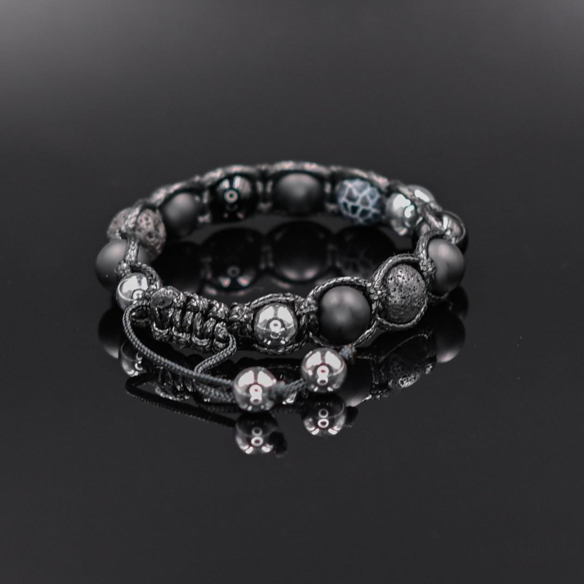 Men's Gemstone Bracelet Hematite Bracelet Beaded Bracelet Gift for Men Onyx Bracelet Men's Jewelry Agate Bracelet Macrame Bracelet For Men - Shamballa Bracelet - Mantra Bracelet  -  Yoga Bracelet -  Birthstone Bracelet - Gemstone Bracelet Men - Chakra Bracelet - Macrame Bracelet - Healing Bracelet - Gift for Father - Gift For Men - Valinde
