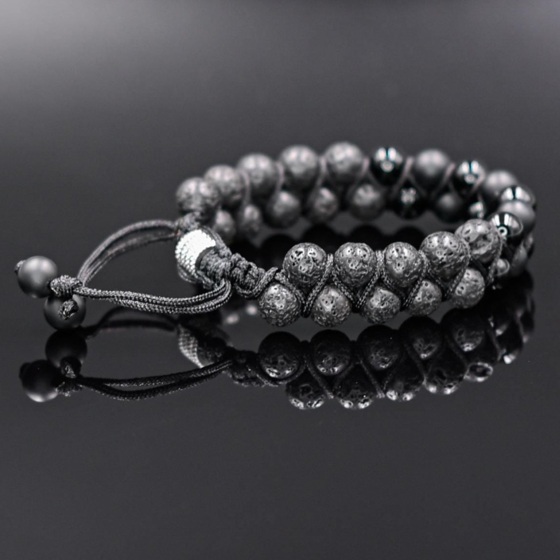 Double Stone Bracelet Men's Agate Bracelet Beaded Bracelet Lava Stone Bracelet Gift for Men Gemstone Bracelet Onyx Macrame Bracelet- Shamballa Bracelet - Mantra Bracelet  -  Yoga Bracelet -  Birthstone Bracelet - Gemstone Bracelet Men - Chakra Bracelet - Macrame Bracelet - Healing Bracelet - Gift for Father - Gift For Men - Valinde

