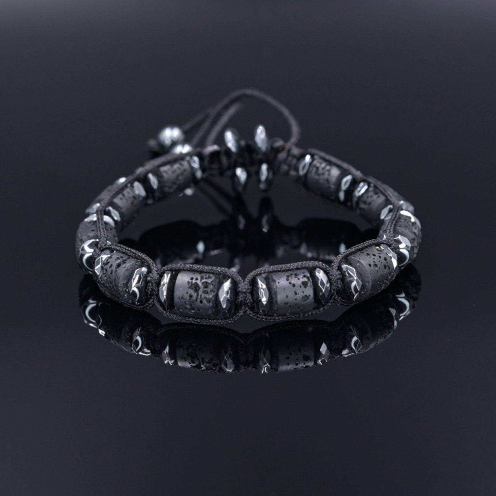 Black Lava Stone Bracelet, Men's Volcanic Lava Hematite Bracelet, Adjustable Braided Bracelet, Gift for Men, Stone Macrame Bracelet for Men - Shamballa Bracelet - Birthstone Bracelet - Gemstone Bracelet Men - Chakra Bracelet - Macrame Bracelet - Healing Bracelet - Valinde - Shamballa Bracelet - Birthstone Bracelet - Gemstone Bracelet Men - Chakra Bracelet - Macrame Bracelet - Healing Bracelet - Valinde
