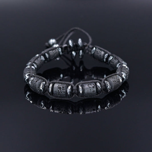 Black Lava Stone Bracelet, Men's Volcanic Lava Hematite Bracelet, Adjustable Braided Bracelet, Gift for Men, Stone Macrame Bracelet for Men - Shamballa Bracelet - Birthstone Bracelet - Gemstone Bracelet Men - Chakra Bracelet - Macrame Bracelet - Healing Bracelet - Valinde - Shamballa Bracelet - Birthstone Bracelet - Gemstone Bracelet Men - Chakra Bracelet - Macrame Bracelet - Healing Bracelet - Valinde
