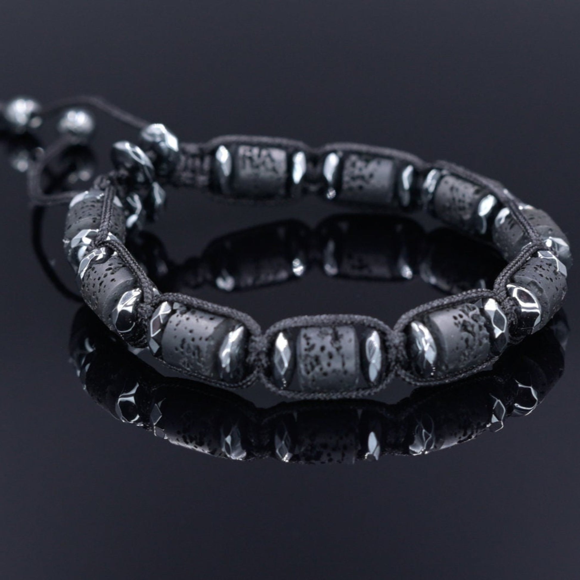 Black Lava Stone Bracelet, Men's Volcanic Lava Hematite Bracelet, Adjustable Braided Bracelet, Gift for Men, Stone Macrame Bracelet for Men - Shamballa Bracelet - Birthstone Bracelet - Gemstone Bracelet Men - Chakra Bracelet - Macrame Bracelet - Healing Bracelet - Valinde - Shamballa Bracelet - Birthstone Bracelet - Gemstone Bracelet Men - Chakra Bracelet - Macrame Bracelet - Healing Bracelet - Valinde
