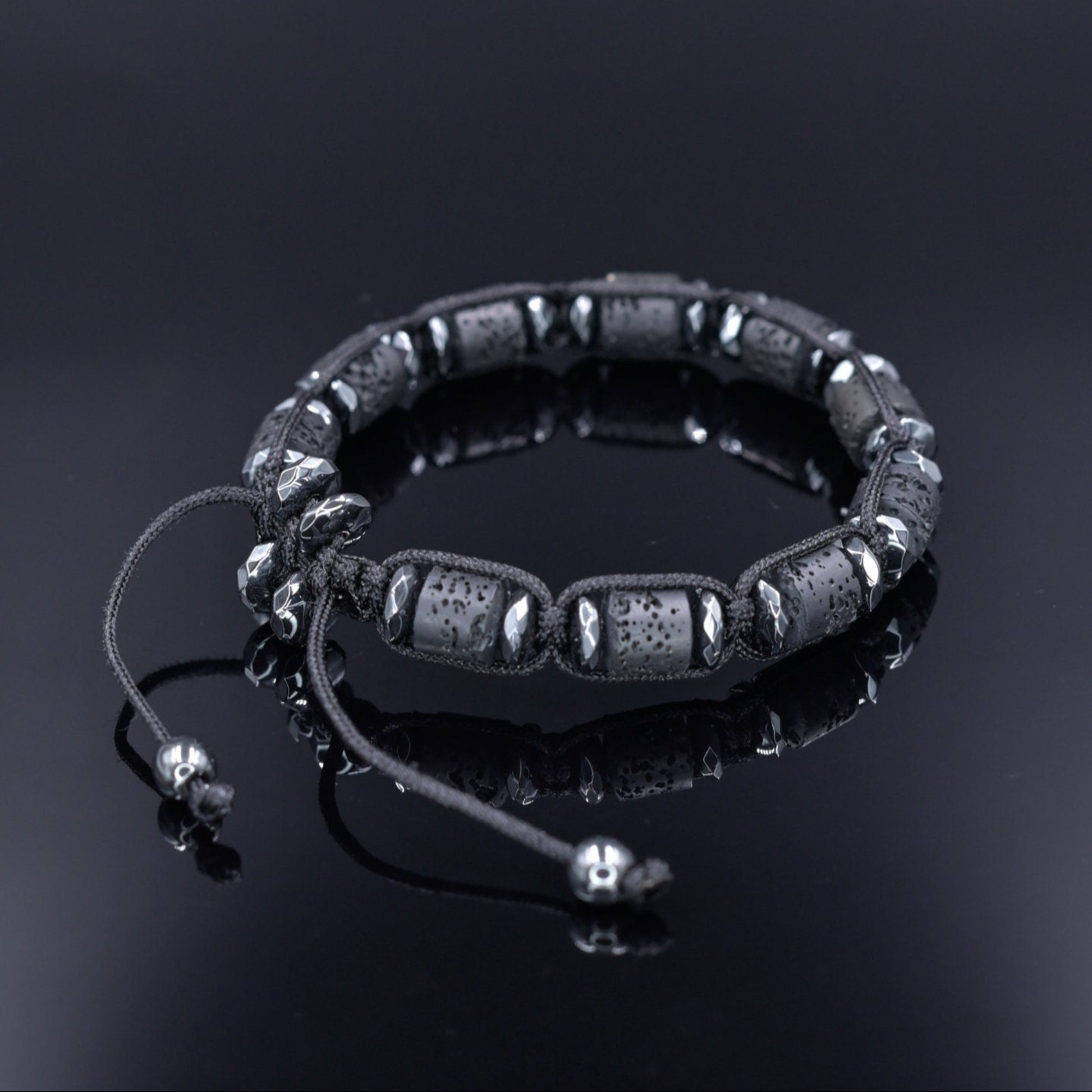 Black Lava Stone Bracelet, Men's Volcanic Lava Hematite Bracelet, Adjustable Braided Bracelet, Gift for Men, Stone Macrame Bracelet for Men - Shamballa Bracelet - Birthstone Bracelet - Gemstone Bracelet Men - Chakra Bracelet - Macrame Bracelet - Healing Bracelet - Valinde - Shamballa Bracelet - Birthstone Bracelet - Gemstone Bracelet Men - Chakra Bracelet - Macrame Bracelet - Healing Bracelet - Valinde
