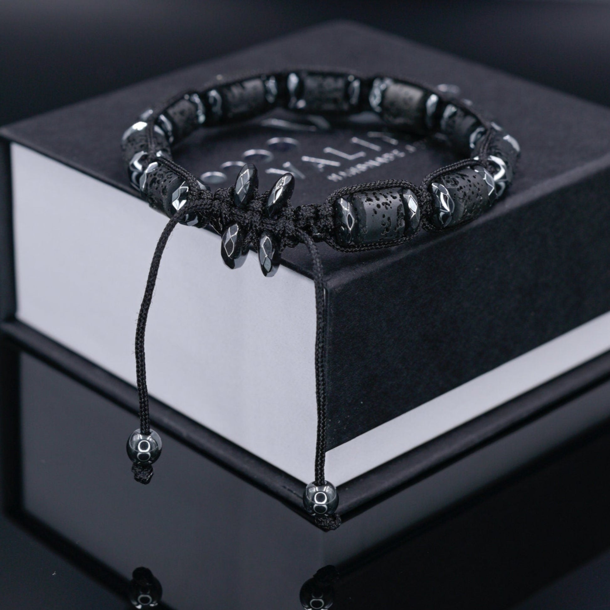 Black Lava Stone Bracelet, Men's Volcanic Lava Hematite Bracelet, Adjustable Braided Bracelet, Gift for Men, Stone Macrame Bracelet for Men - Shamballa Bracelet - Birthstone Bracelet - Gemstone Bracelet Men - Chakra Bracelet - Macrame Bracelet - Healing Bracelet - Valinde - Shamballa Bracelet - Birthstone Bracelet - Gemstone Bracelet Men - Chakra Bracelet - Macrame Bracelet - Healing Bracelet - Valinde

