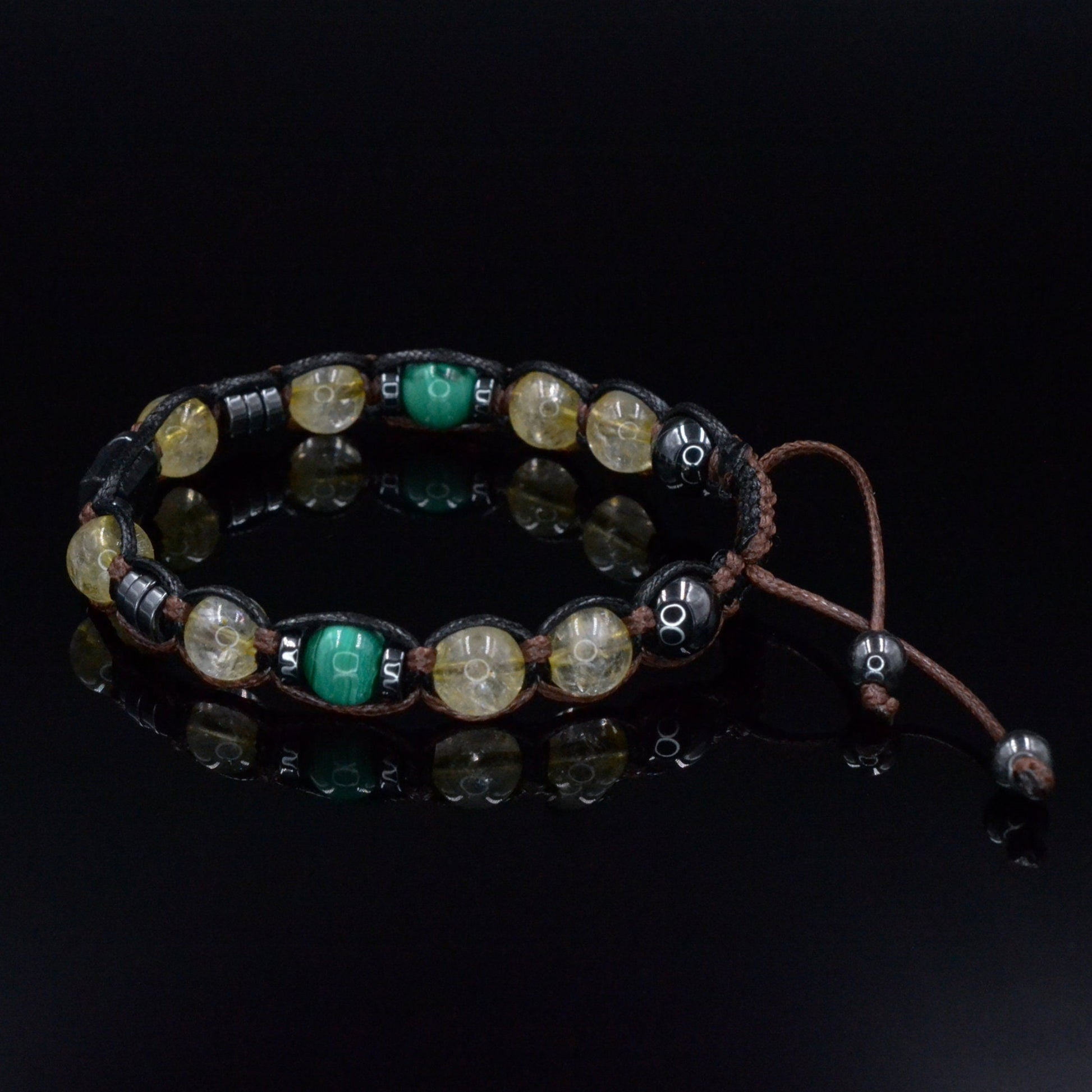 Men's Natural Citrine Crystal Bracelet - Gift for Men - Raw Tourmaline Malachite Bead Bracelet - Adjustable Macrame Bracelet for Men - Shamballa Bracelet - Birthstone Bracelet - Gemstone Bracelet Men - Chakra Bracelet - Macrame Bracelet - Healing Bracelet - Valinde - Shamballa Bracelet - Birthstone Bracelet - Gemstone Bracelet Men - Chakra Bracelet - Macrame Bracelet - Healing Bracelet - Valinde
