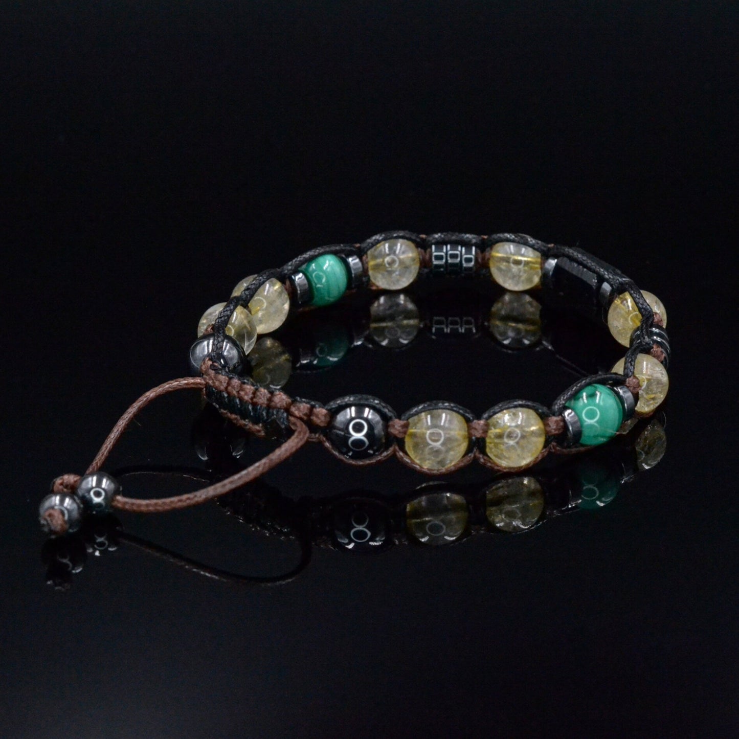 Men's Natural Citrine Crystal Bracelet - Gift for Men - Raw Tourmaline Malachite Bead Bracelet - Adjustable Macrame Bracelet for Men - Shamballa Bracelet - Birthstone Bracelet - Gemstone Bracelet Men - Chakra Bracelet - Macrame Bracelet - Healing Bracelet - Valinde - Shamballa Bracelet - Birthstone Bracelet - Gemstone Bracelet Men - Chakra Bracelet - Macrame Bracelet - Healing Bracelet - Valinde
