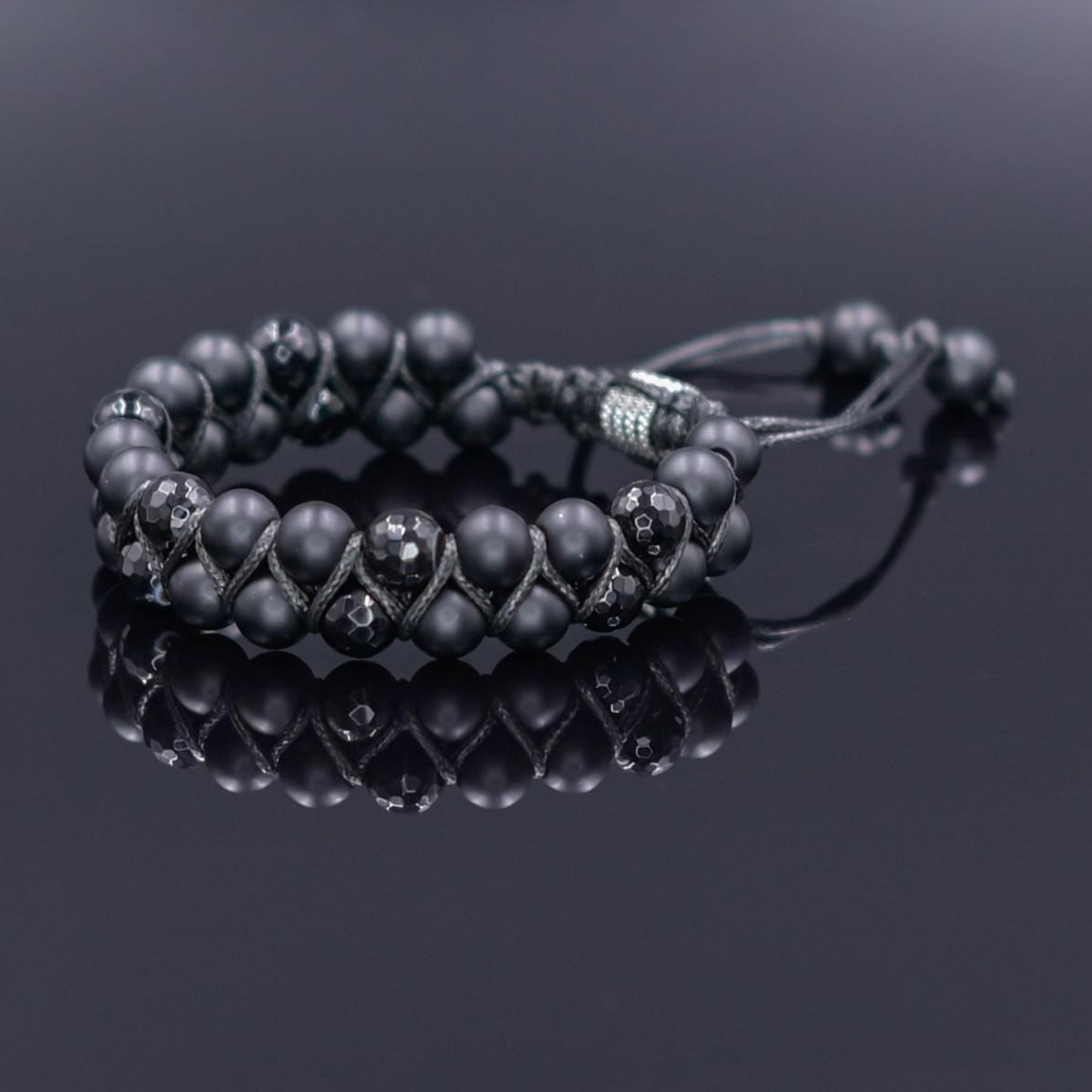 Men's Black Onyx Bracelet Beaded Double Bracelet Macrame Bracelet Agate Bracelet Gemstone Bracelet Gift for Men Stack Adjustable Bracelet for Men - Shamballa Bracelet - Mantra Bracelet  -  Yoga Bracelet -  Birthstone Bracelet - Gemstone Bracelet Men - Chakra Bracelet - Macrame Bracelet - Healing Bracelet - Gift for Father - Gift For Men - Valinde
