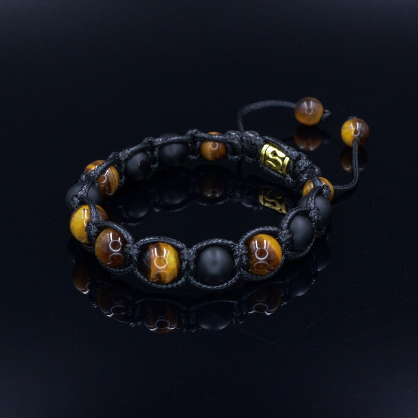 Men's Gemstone Bracelet Tiger's Eye Bracelet Beaded Bracelet Tiger Eye Bracelet Onyx Bracelet Macrame Bracelet Men's Gift Herren Armband - Shamballa Bracelet - Birthstone Bracelet - Gemstone Bracelet Men - Chakra Bracelet
