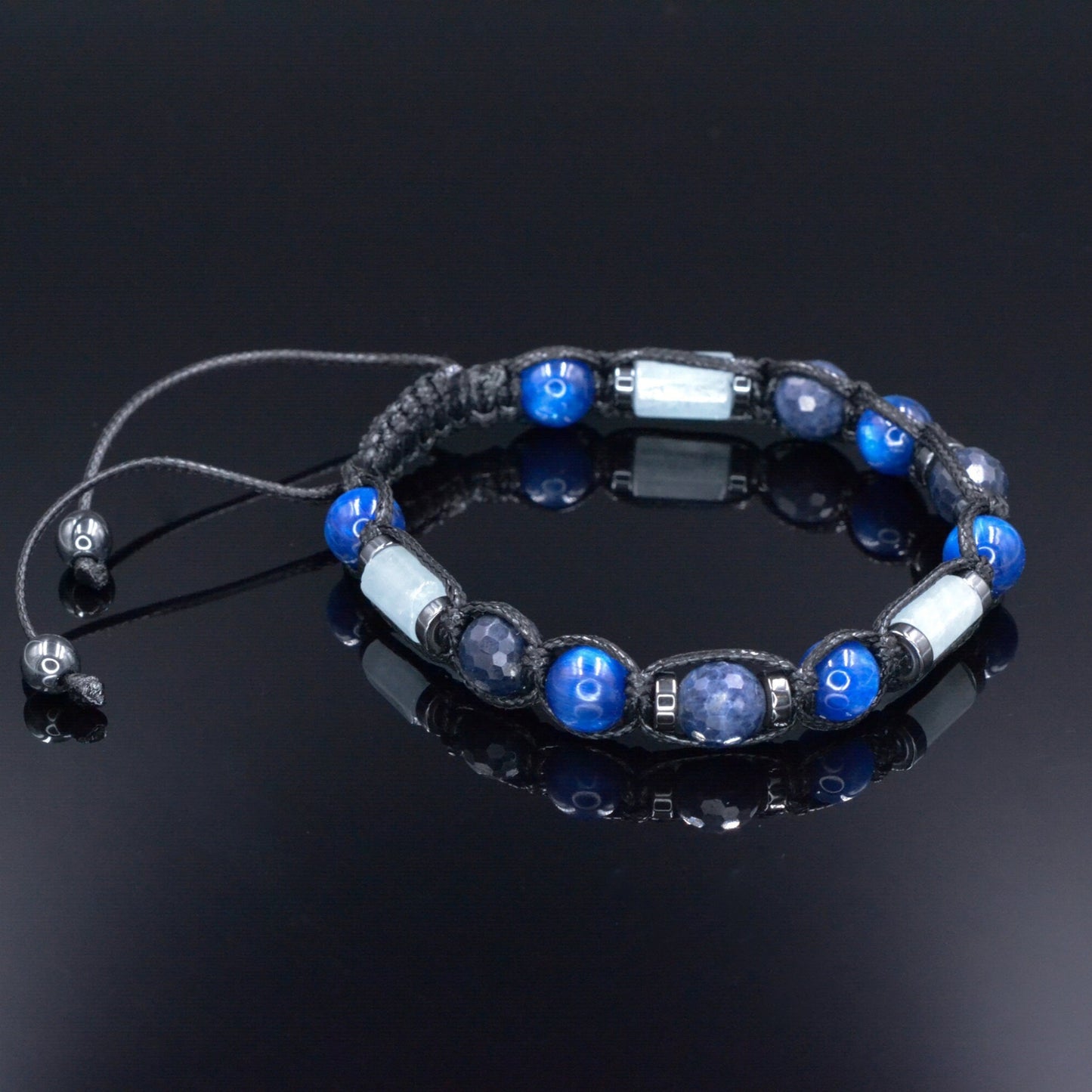 Men's Abalone Shell Bracelet Smoky Quartz Bracelet Exclusive Gemstone Bracelet Black Agate Bracelet Luxury Bracelet Crystal Bracelet For Men  - Shamballa Bracelet - Birthstone Bracelet - Gemstone Bracelet Men - Chakra Bracelet - Macrame Bracelet - Healing Bracelet - Valinde
