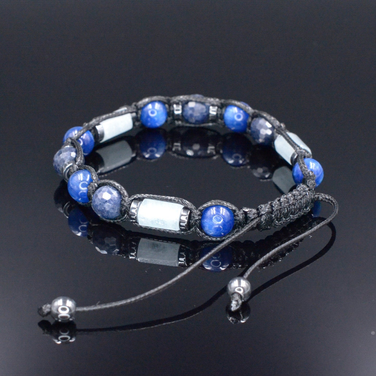 Men's Abalone Shell Bracelet Smoky Quartz Bracelet Exclusive Gemstone Bracelet Black Agate Bracelet Luxury Bracelet Crystal Bracelet For Men  - Shamballa Bracelet - Birthstone Bracelet - Gemstone Bracelet Men - Chakra Bracelet - Macrame Bracelet - Healing Bracelet - Valinde
