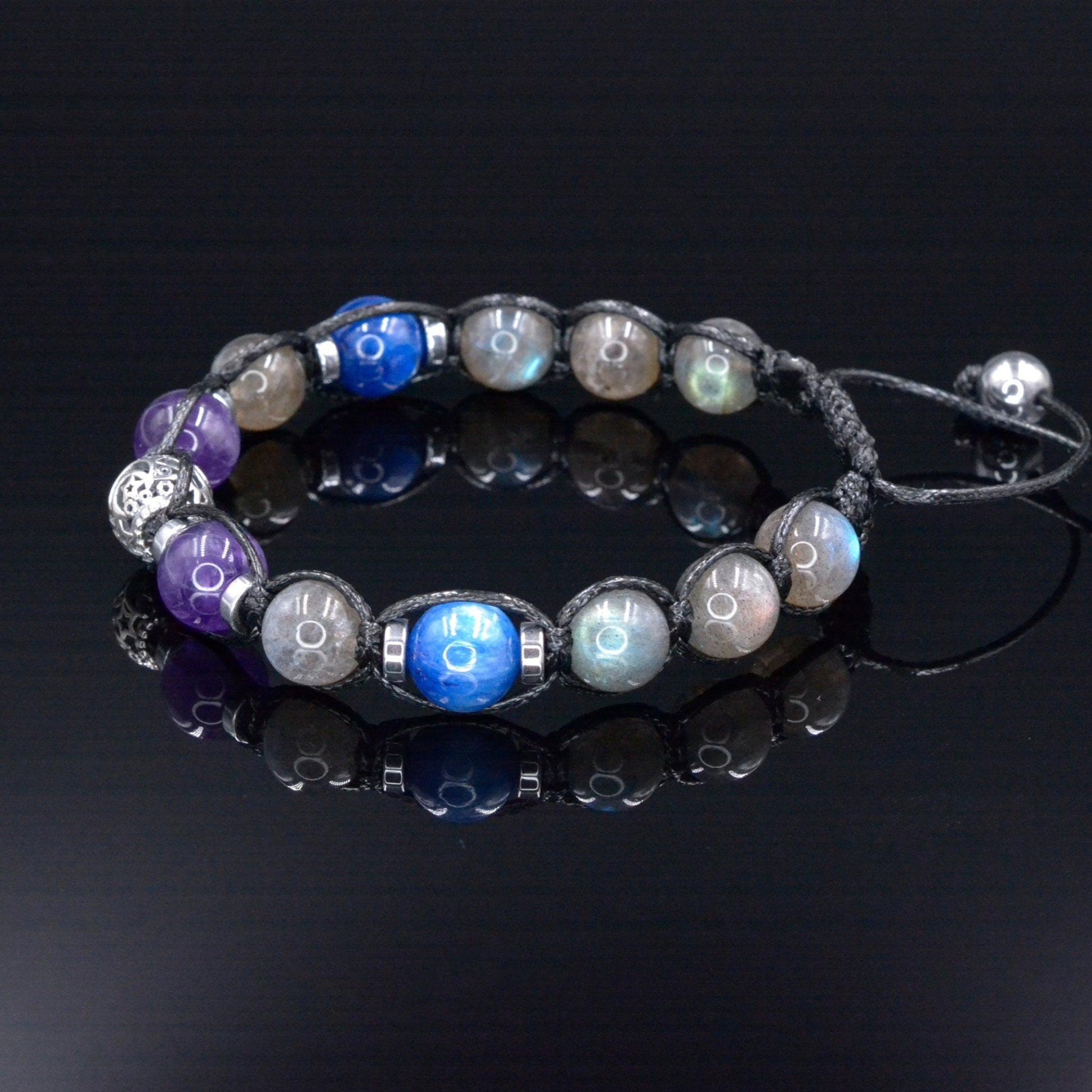 Men's Labradorite Bracelet - Kyanite Amethyst Crystal Bracelet - Gift for Men - 925 Silver Bead Bracelet -Flashy Beaded Adjustable Bracelet - Shamballa Bracelet - Birthstone Bracelet - Gemstone Bracelet Men - Chakra Bracelet - Macrame Bracelet - Healing Bracelet - Valinde - Shamballa Bracelet - Birthstone Bracelet - Gemstone Bracelet Men - Chakra Bracelet - Macrame Bracelet - Healing Bracelet - Valinde

