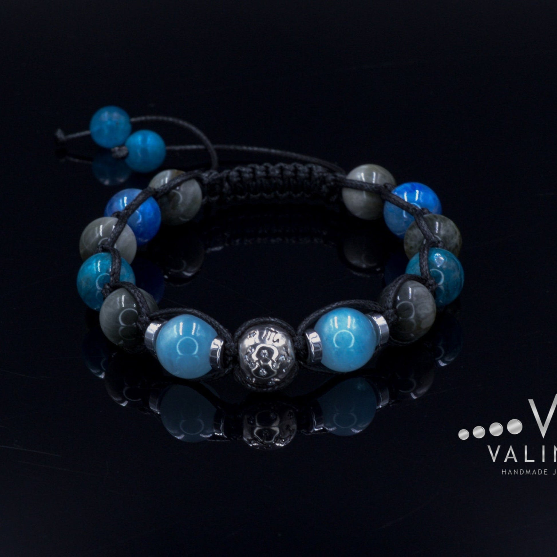 Zodiac Sign 925 Sterling Silver Bead Bracelet Men's Hawk's Eye and Aquamarine Bracelet Christmas Gift Kyanite & Apatite Bracelet Men's Gift - Shamballa Bracelet - Mantra Bracelet  -  Yoga Bracelet -  Birthstone Bracelet - Gemstone Bracelet Men - Chakra Bracelet - Macrame Bracelet - Healing Bracelet - Gift for Father - Gift For Men - Valinde

