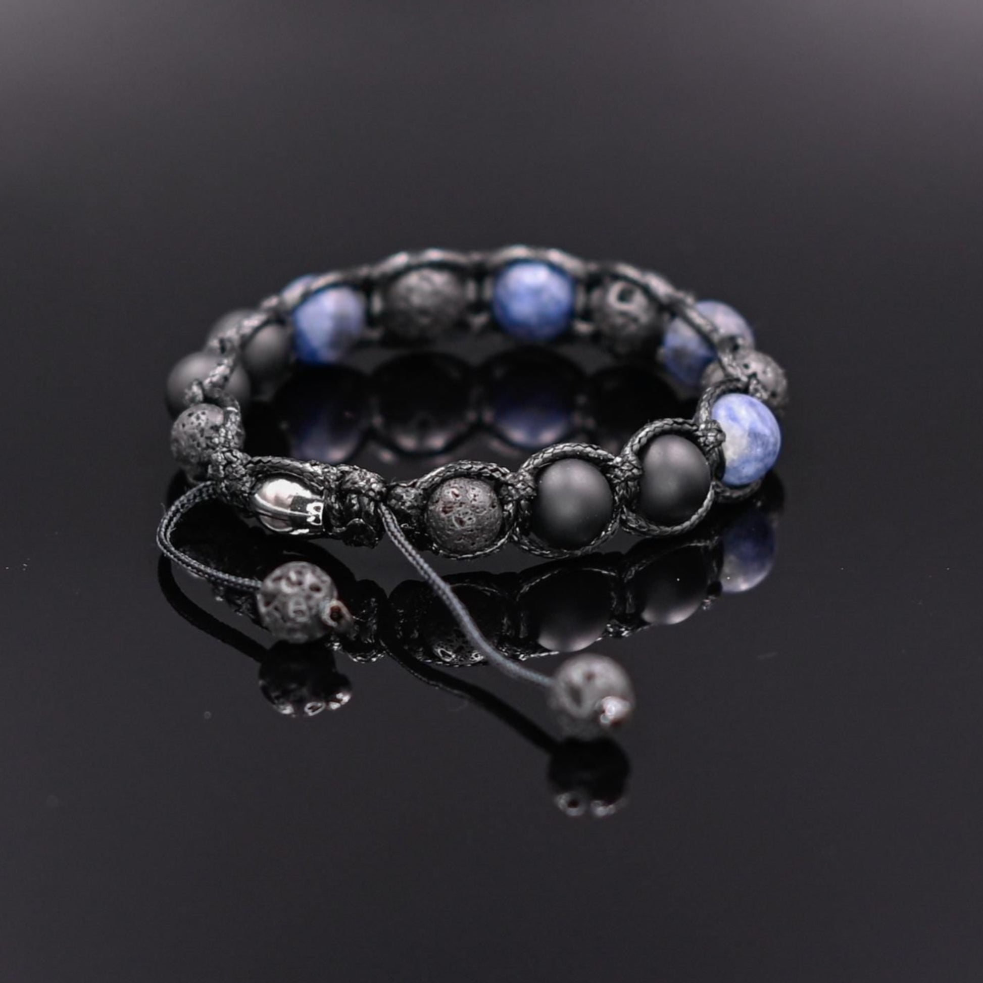 Men's Sodalite Bracelet Black lava Bracelet Crystal Jewelry Onyx Beaded Bracelet Gift for Men Macrame Adjustable Bracelet Stone Bracelet - Shamballa Bracelet - Mantra Bracelet  -  Yoga Bracelet -  Birthstone Bracelet - Gemstone Bracelet Men - Chakra Bracelet - Macrame Bracelet - Healing Bracelet - Gift for Father - Gift For Men - Valinde
