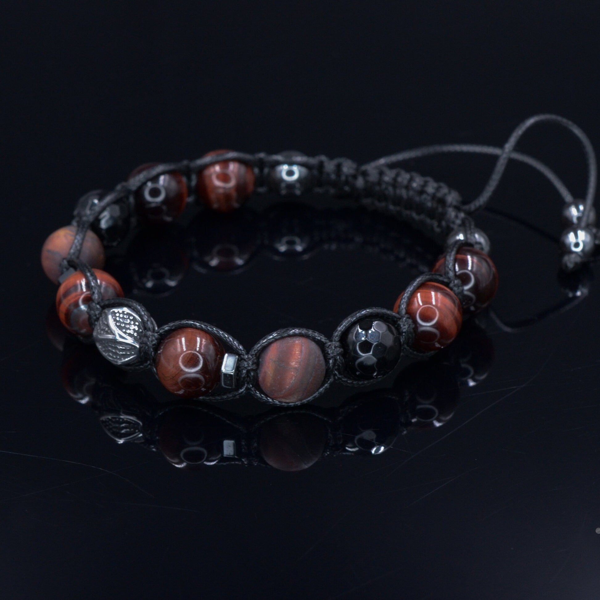 Tiger's Eye Bracelet Men - Black Onyx & Agate Crystal Bracelet - Macrame Bracelet - Gift for Men - Men's Adjustable Beaded Bracelet - Shamballa Bracelet - Birthstone Bracelet - Gemstone Bracelet Men - Chakra Bracelet - Macrame Bracelet - Healing Bracelet - Valinde - Shamballa Bracelet - Birthstone Bracelet - Gemstone Bracelet Men - Chakra Bracelet - Macrame Bracelet - Healing Bracelet - Valinde
