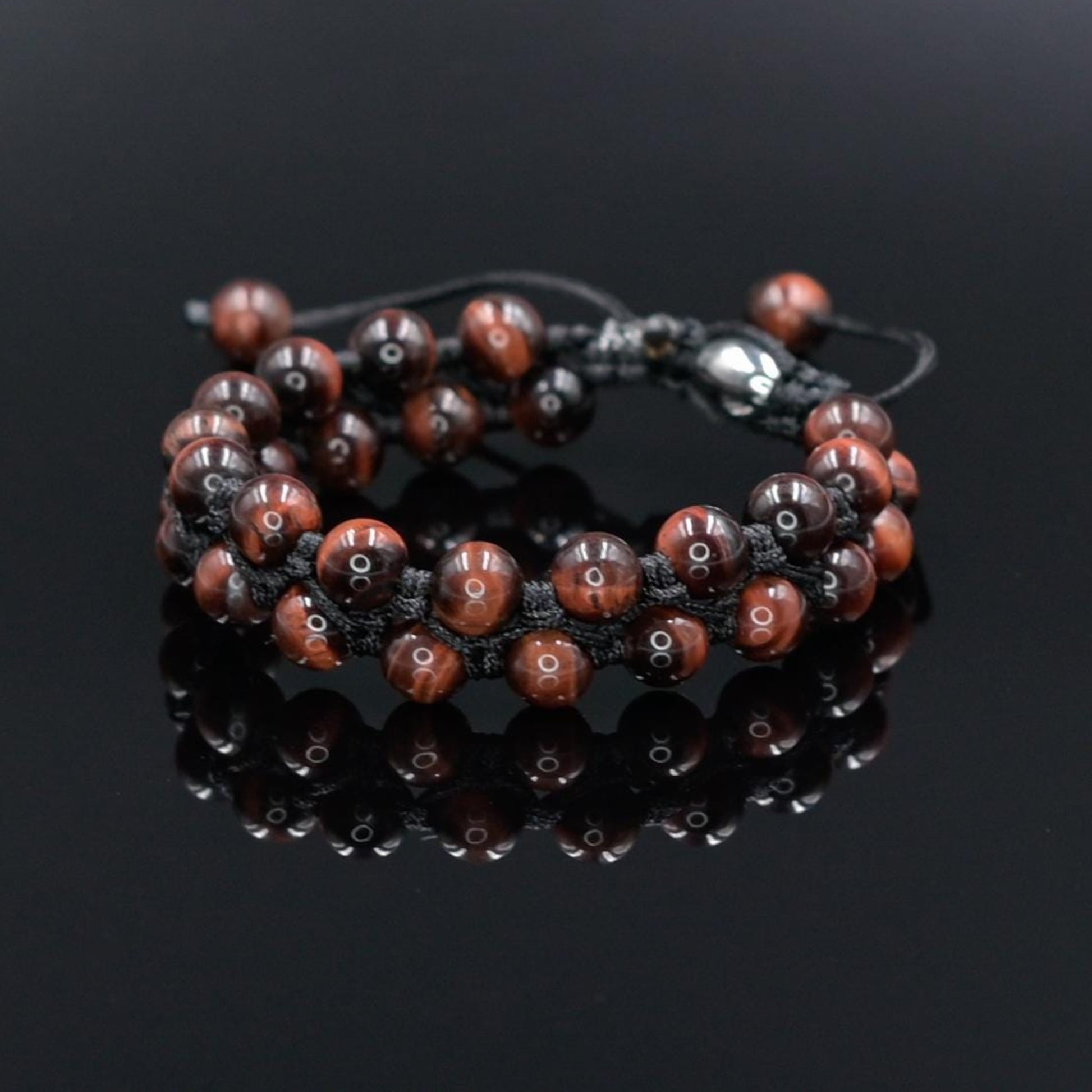 Red Tiger's Eye Double Bracelet, Men's Gemstone Beaded Adjustable Macrame Bracelet, Gift for Men, Tiger Eye Bracelet, Stone Bracelet - Shamballa Bracelet - Mantra Bracelet  -  Yoga Bracelet -  Birthstone Bracelet - Gemstone Bracelet Men - Chakra Bracelet - Macrame Bracelet - Healing Bracelet - Gift for Father - Gift For Men - Valinde
