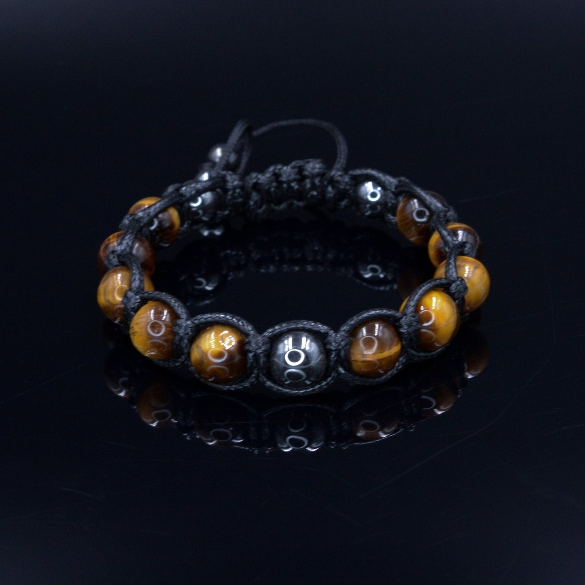 Tiger's Eye Braided Bracelet Men - Gift for Men - Gemstone Beaded Bracelet - Adjustable Bracelet - Tiger Eye Bracelet - Father's Day Gift  - Shamballa Bracelet - Birthstone Bracelet - Gemstone Bracelet Men - Chakra Bracelet - Macrame Bracelet - Healing Bracelet - Valinde