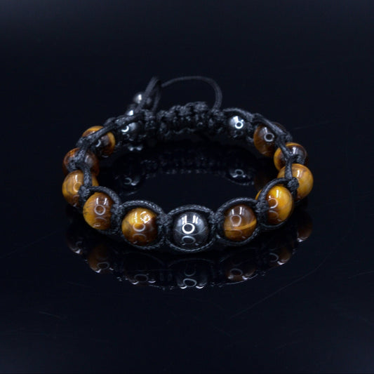 Tiger's Eye Braided Bracelet Men - Gift for Men - Gemstone Beaded Bracelet - Adjustable Bracelet - Tiger Eye Bracelet - Father's Day Gift  - Shamballa Bracelet - Birthstone Bracelet - Gemstone Bracelet Men - Chakra Bracelet - Macrame Bracelet - Healing Bracelet - Valinde