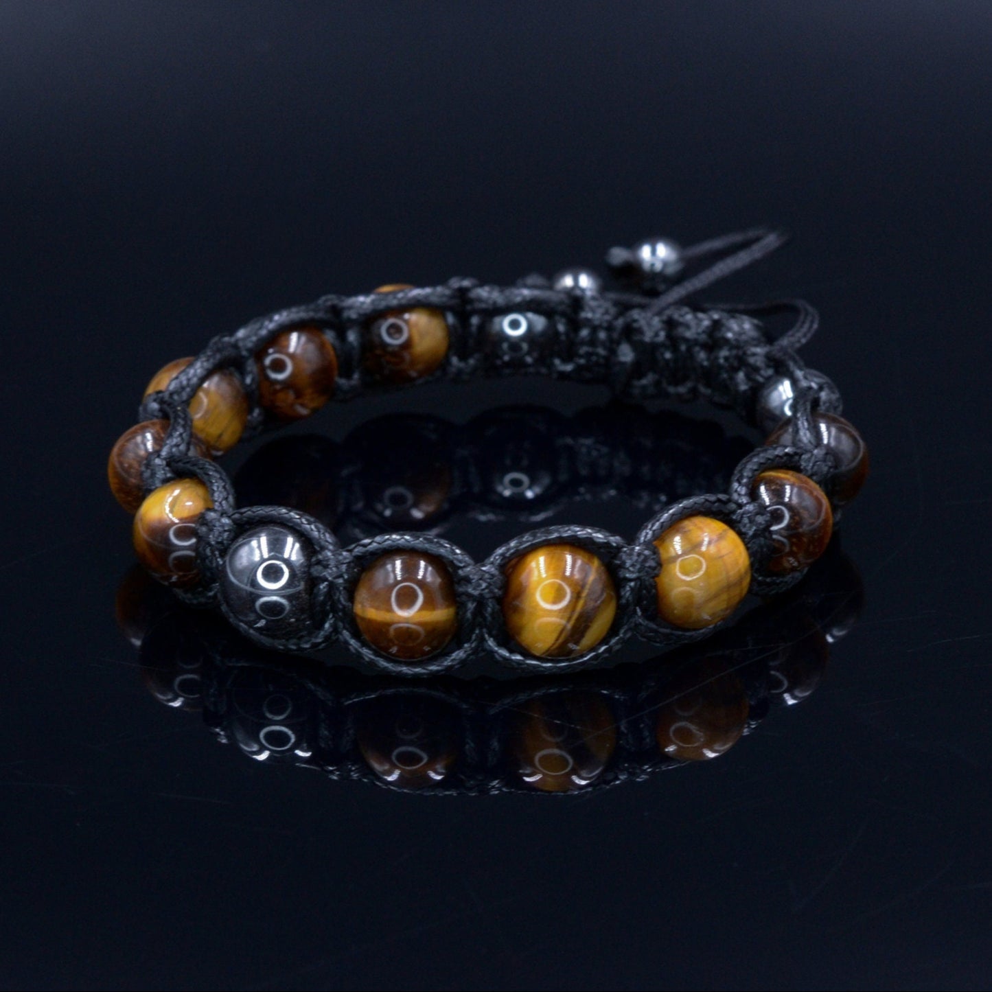 Tiger's Eye Braided Bracelet Men - Gift for Men - Gemstone Beaded Bracelet - Adjustable Bracelet - Tiger Eye Bracelet - Father's Day Gift  - Shamballa Bracelet - Birthstone Bracelet - Gemstone Bracelet Men - Chakra Bracelet - Macrame Bracelet - Healing Bracelet - Valinde
