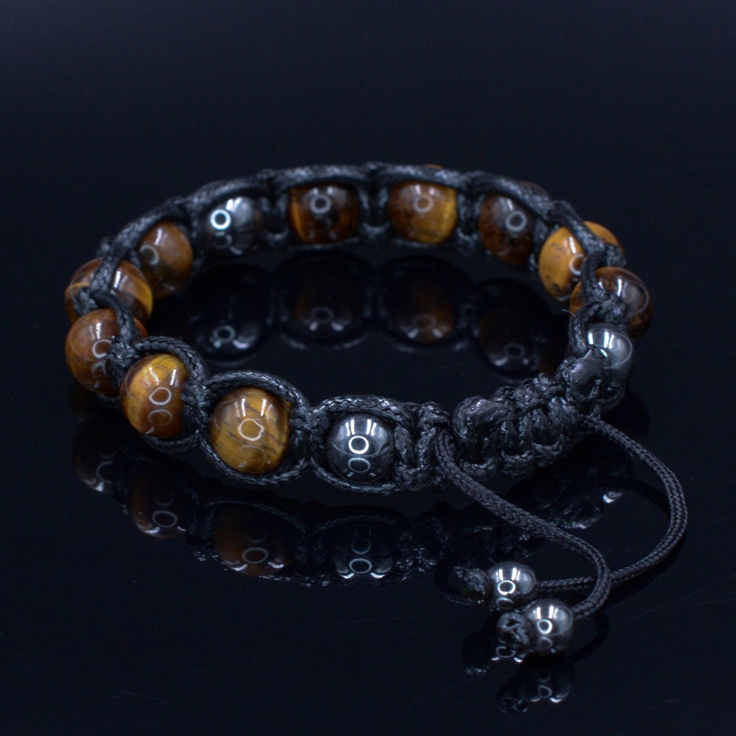 Tiger's Eye Braided Bracelet Men - Gift for Men - Gemstone Beaded Bracelet - Adjustable Bracelet - Tiger Eye Bracelet - Father's Day Gift  - Shamballa Bracelet - Birthstone Bracelet - Gemstone Bracelet Men - Chakra Bracelet - Macrame Bracelet - Healing Bracelet - Valinde
