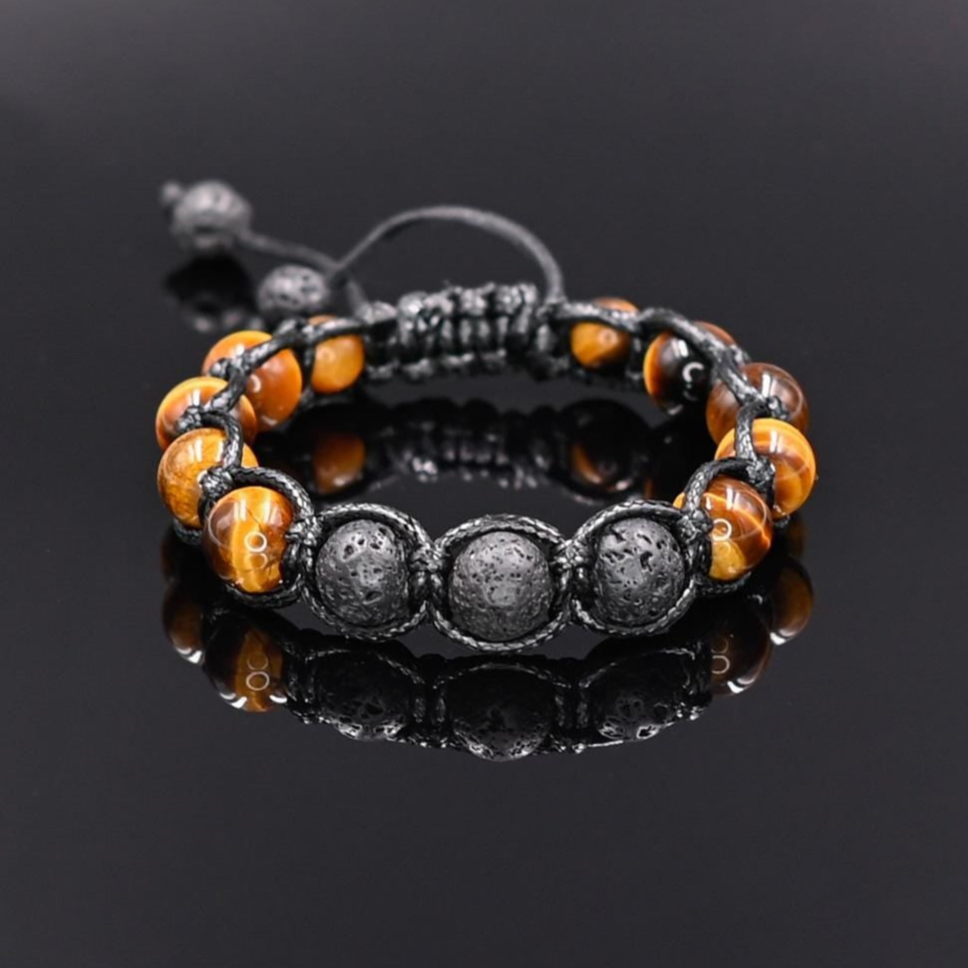 Tiger's Eye Bracelet Macrame Bracelet Men's Beaded Bracelet Gemstone Bracelet Chakra Bracelet Men's Gift Yoga Bracelet Bead Jewellery - Shamballa Bracelet - Birthstone Bracelet - Gemstone Bracelet Men - Chakra Bracelet - Macrame Bracelet - Healing Bracelet - Valinde