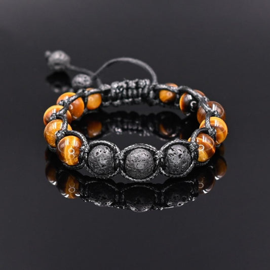 Tiger's Eye Bracelet Macrame Bracelet Men's Beaded Bracelet Gemstone Bracelet Chakra Bracelet Men's Gift Yoga Bracelet Bead Jewellery - Shamballa Bracelet - Birthstone Bracelet - Gemstone Bracelet Men - Chakra Bracelet - Macrame Bracelet - Healing Bracelet - Valinde