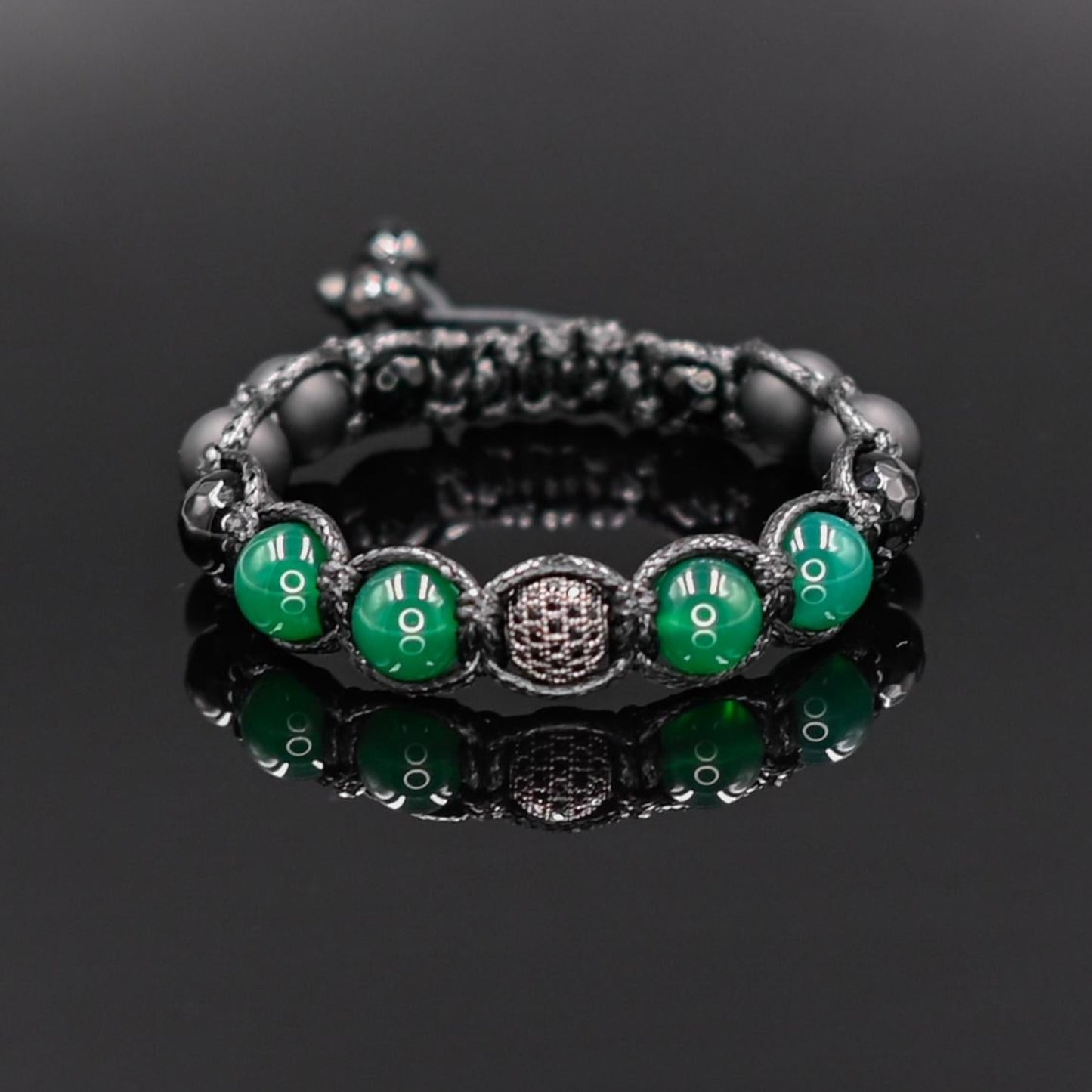 Men's Cubic Zirconia Bead Bracelet Agate Woven Bracelet Crystal Luxury Bracelet Braided Bracelet Gift for Men Adjustable Onyx Bracelet - Shamballa Bracelet - Mantra Bracelet  -  Yoga Bracelet -  Birthstone Bracelet - Gemstone Bracelet Men - Chakra Bracelet - Macrame Bracelet - Healing Bracelet - Gift for Father - Gift For Men - Valinde
