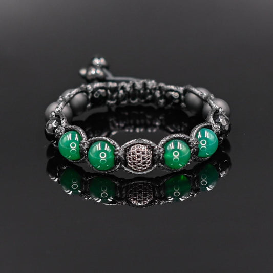 Men's Cubic Zirconia Bead Bracelet Agate Woven Bracelet Crystal Luxury Bracelet Braided Bracelet Gift for Men Adjustable Onyx Bracelet - Shamballa Bracelet - Mantra Bracelet  -  Yoga Bracelet -  Birthstone Bracelet - Gemstone Bracelet Men - Chakra Bracelet - Macrame Bracelet - Healing Bracelet - Gift for Father - Gift For Men - Valinde
