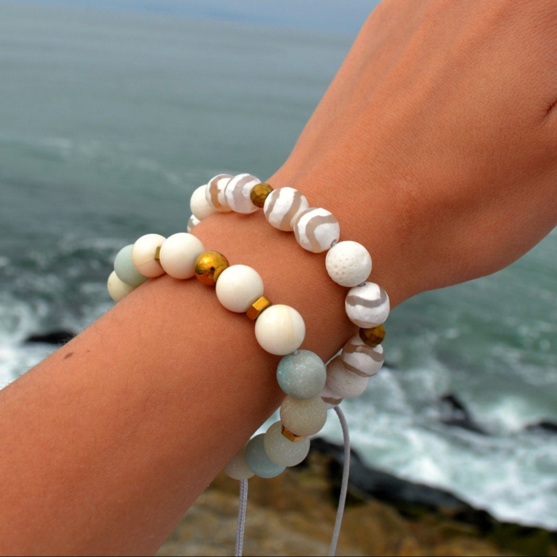 Amazonite Bracelet Women's Coral Bracelet Adjustable Gemstone Bracelet Gold Hematite Bracelet Macrame Bracelet Matte Amazonite Bracelet - Shamballa Bracelet - Birthstone Bracelet - Gemstone Bracelet Men - Chakra Bracelet - Macrame Bracelet - Healing Bracelet - Valinde
