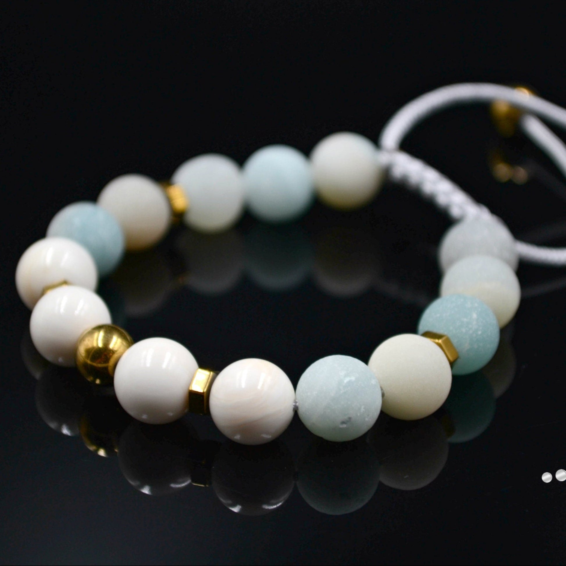 Amazonite Bracelet Women's Coral Bracelet Adjustable Gemstone Bracelet Gold Hematite Bracelet Macrame Bracelet Matte Amazonite Bracelet - Shamballa Bracelet - Birthstone Bracelet - Gemstone Bracelet Men - Chakra Bracelet - Macrame Bracelet - Healing Bracelet - Valinde
