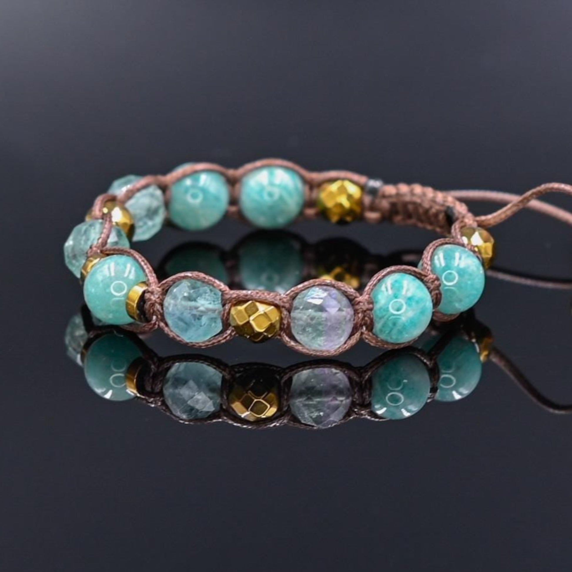 Gemstone Amazonite Fluorite Hematite Braided Bracelet, Mother's Day Gift, Women's Adjustable Bracelet, Gift for Her, Crystal Bracelet - Shamballa Bracelet - Birthstone Bracelet - Gemstone Bracelet Men - Chakra Bracelet - Macrame Bracelet - Healing Bracelet - Valinde - Shamballa Bracelet - Birthstone Bracelet - Gemstone Bracelet Men - Chakra Bracelet - Macrame Bracelet - Healing Bracelet - Valinde
